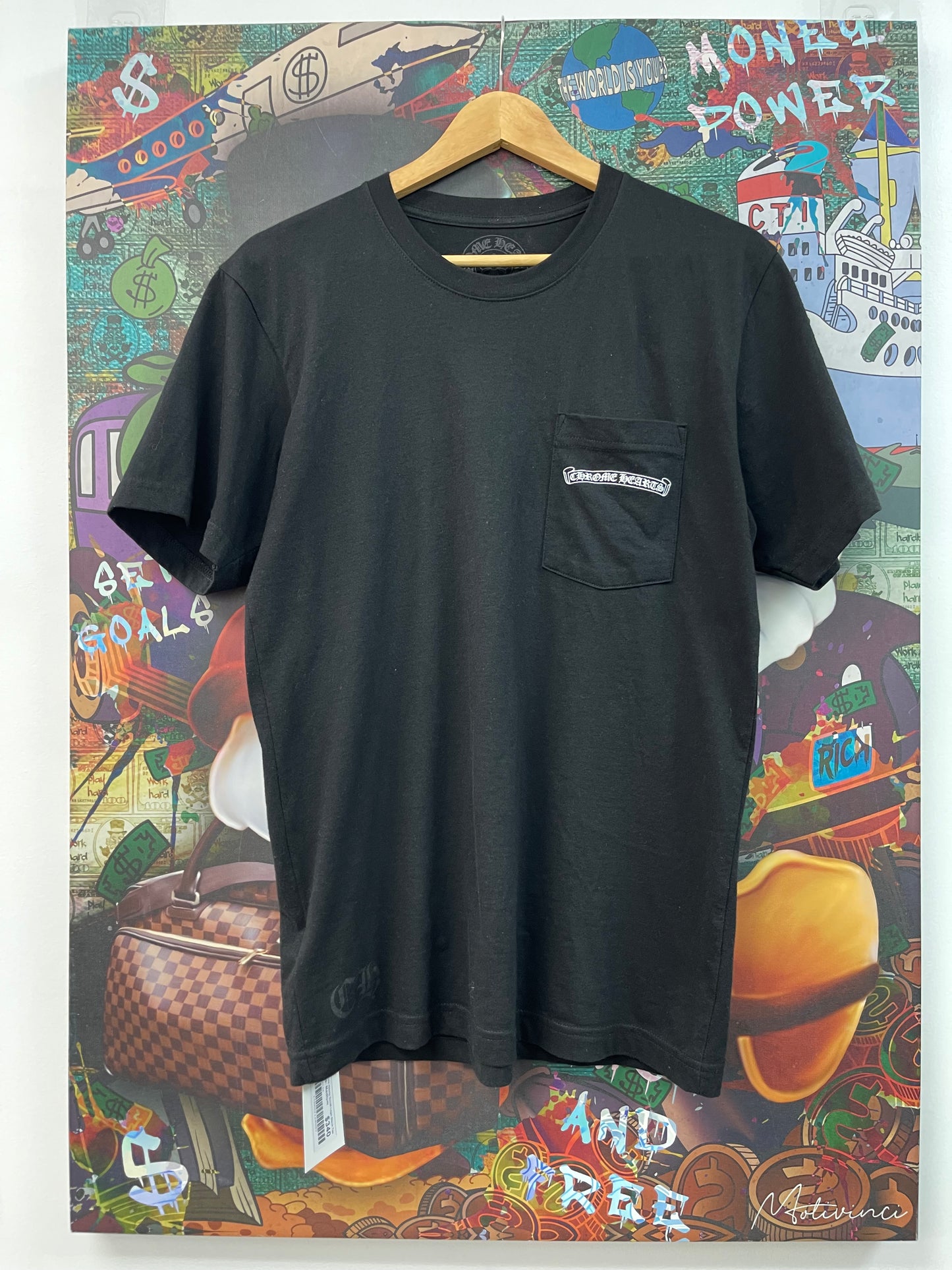 Chrome Hearts Scroll Logo Black Tee