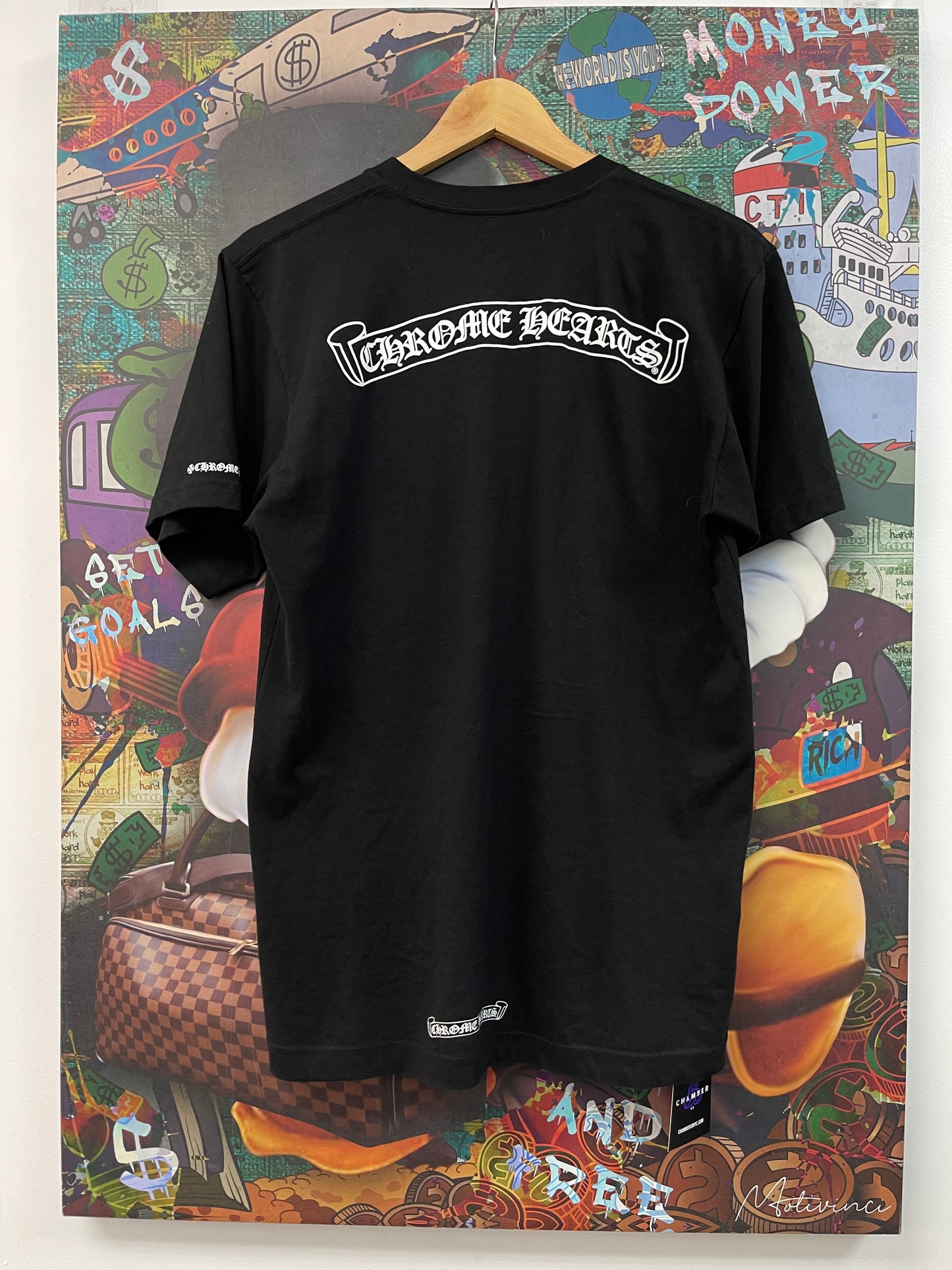 Chrome Hearts Scroll Logo Black Tee