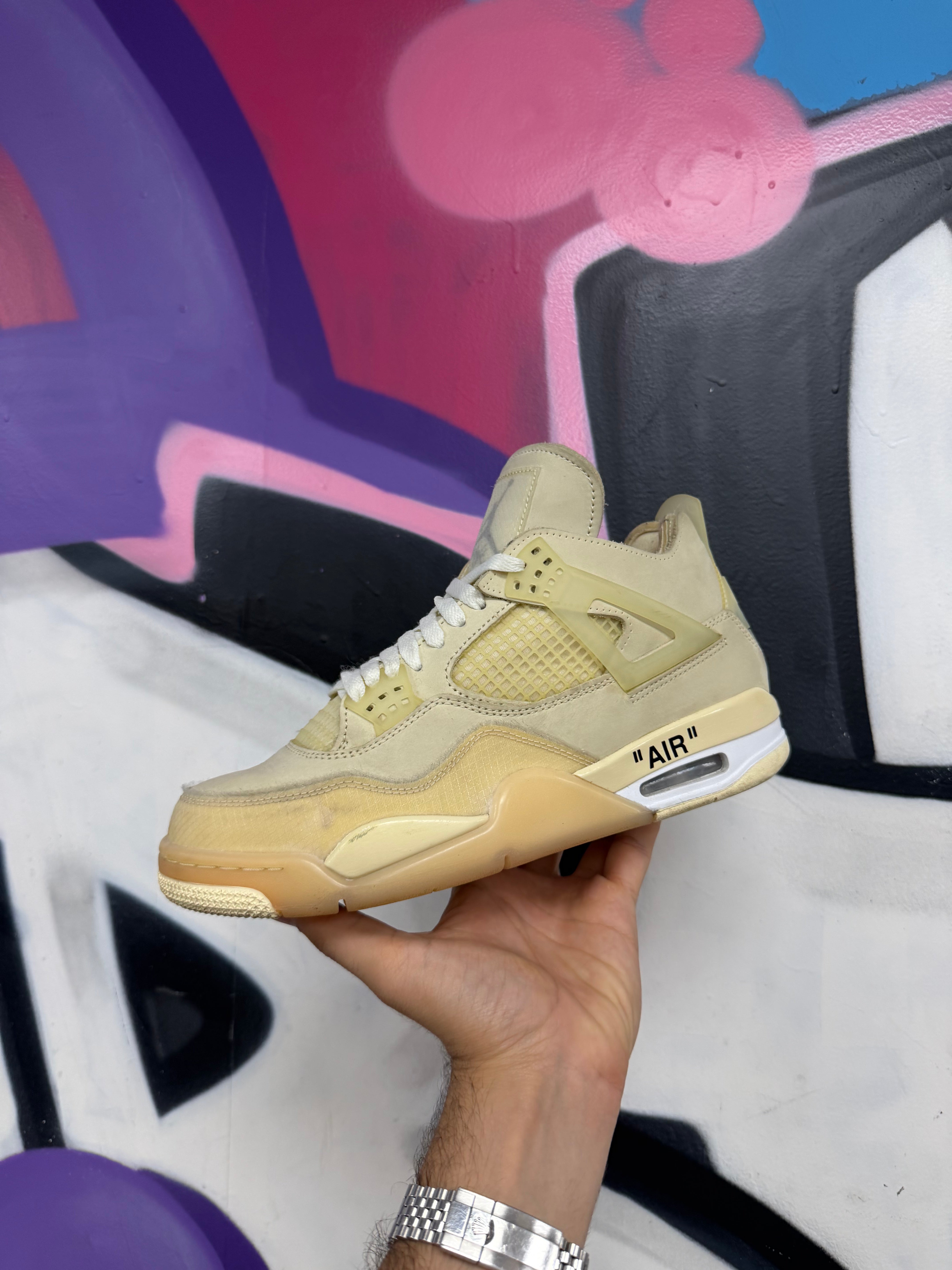 Jordan 4 Off White Sail Sneakers