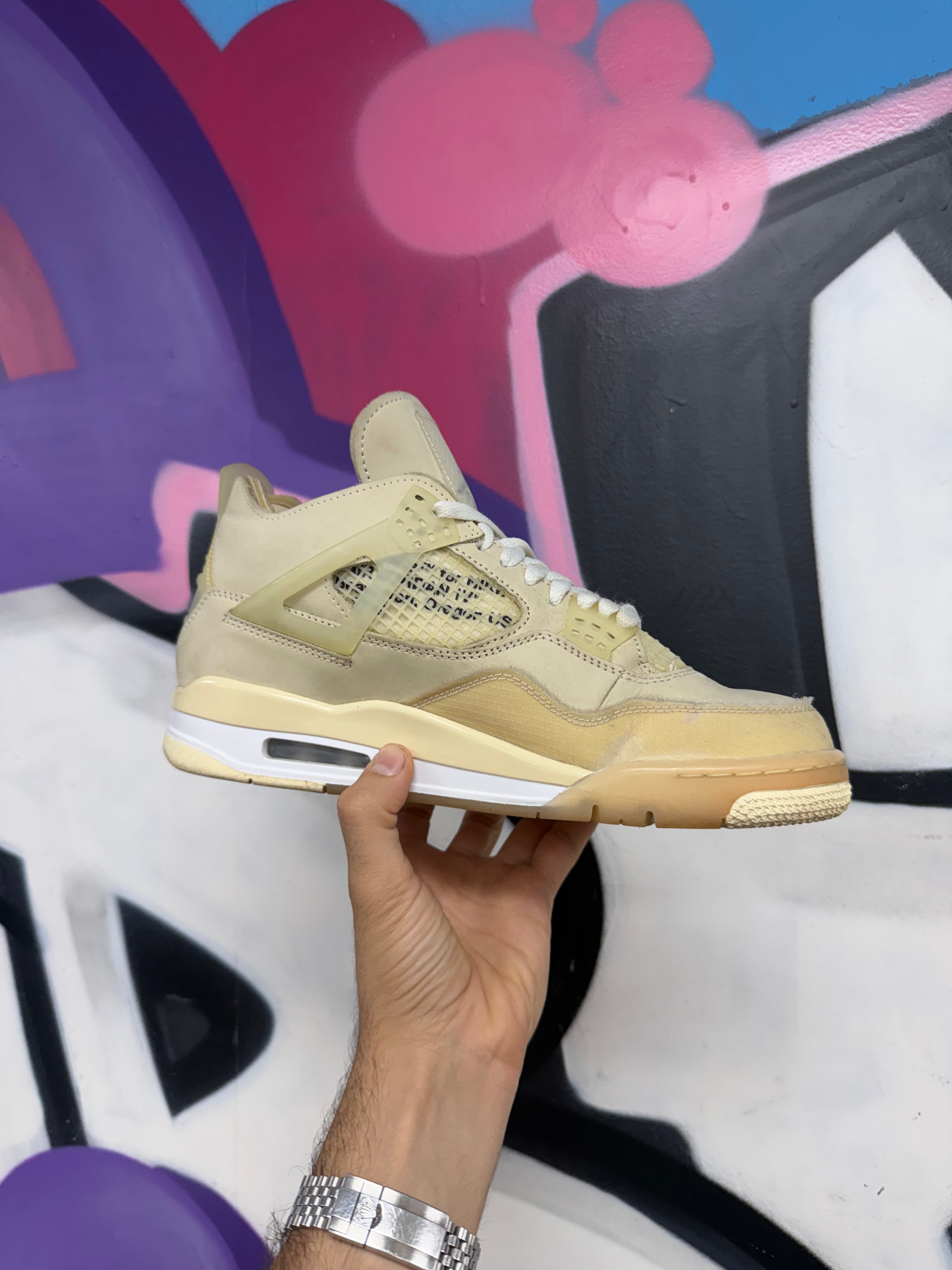 Jordan 4 Off White Sail Sneakers