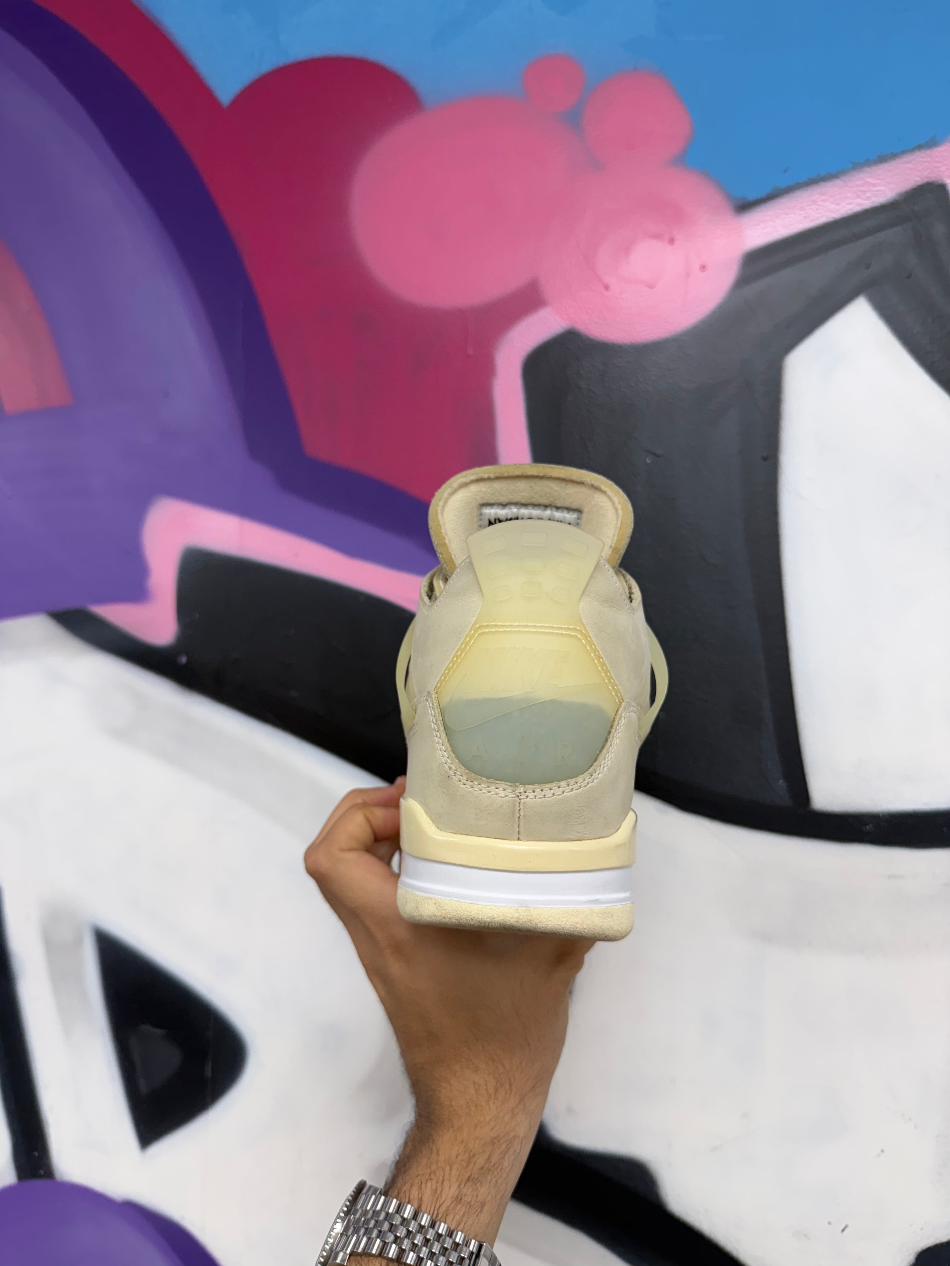 Jordan 4 Off White Sail Sneakers