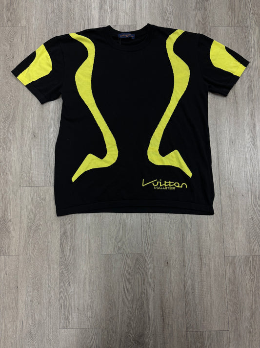 LV Black Yellow Cashmere Tee