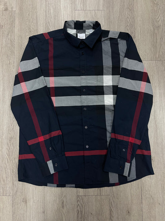 Burberry Navy Button Up