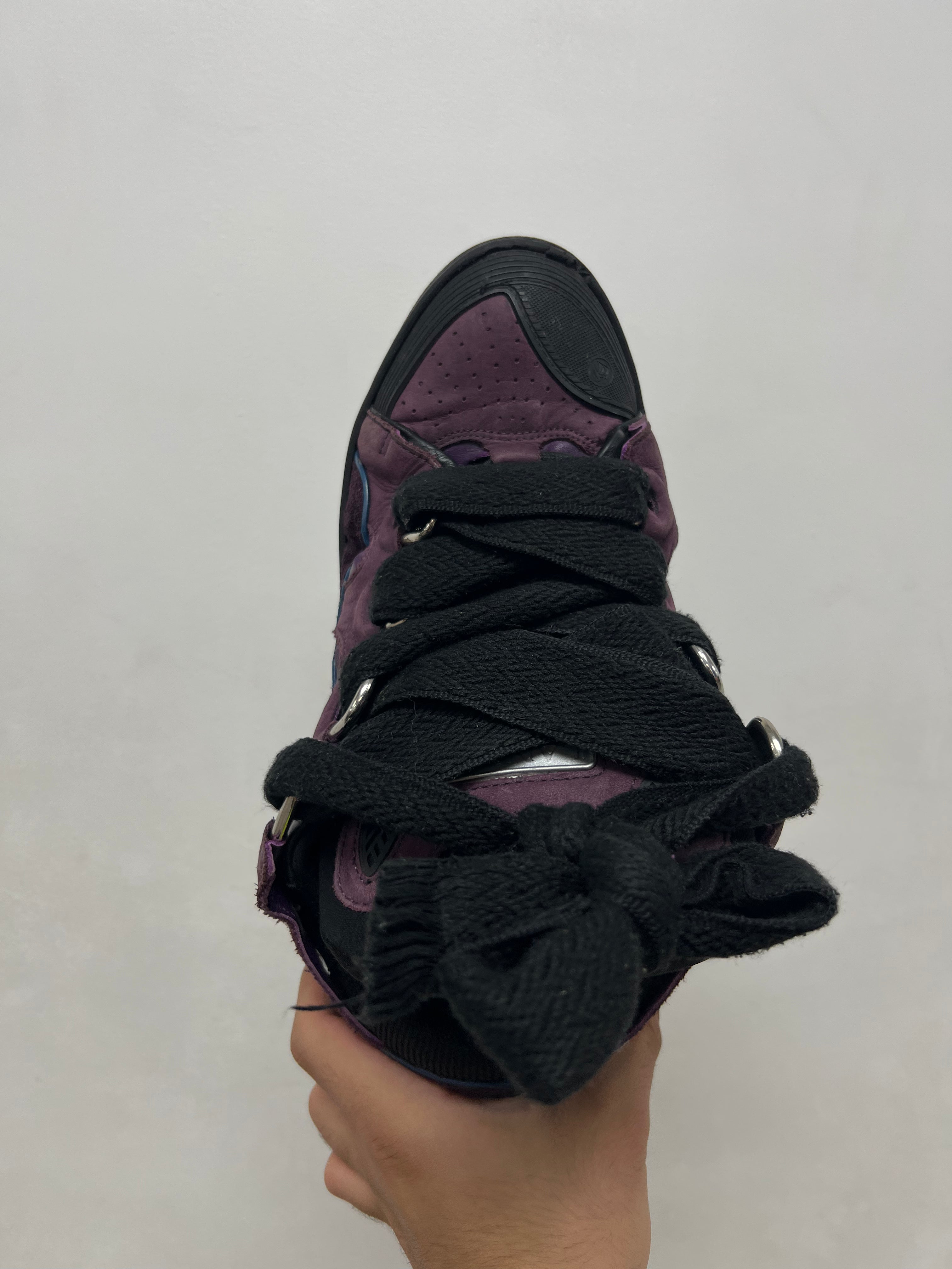 Lanvin Black Purple Curb Sneakers