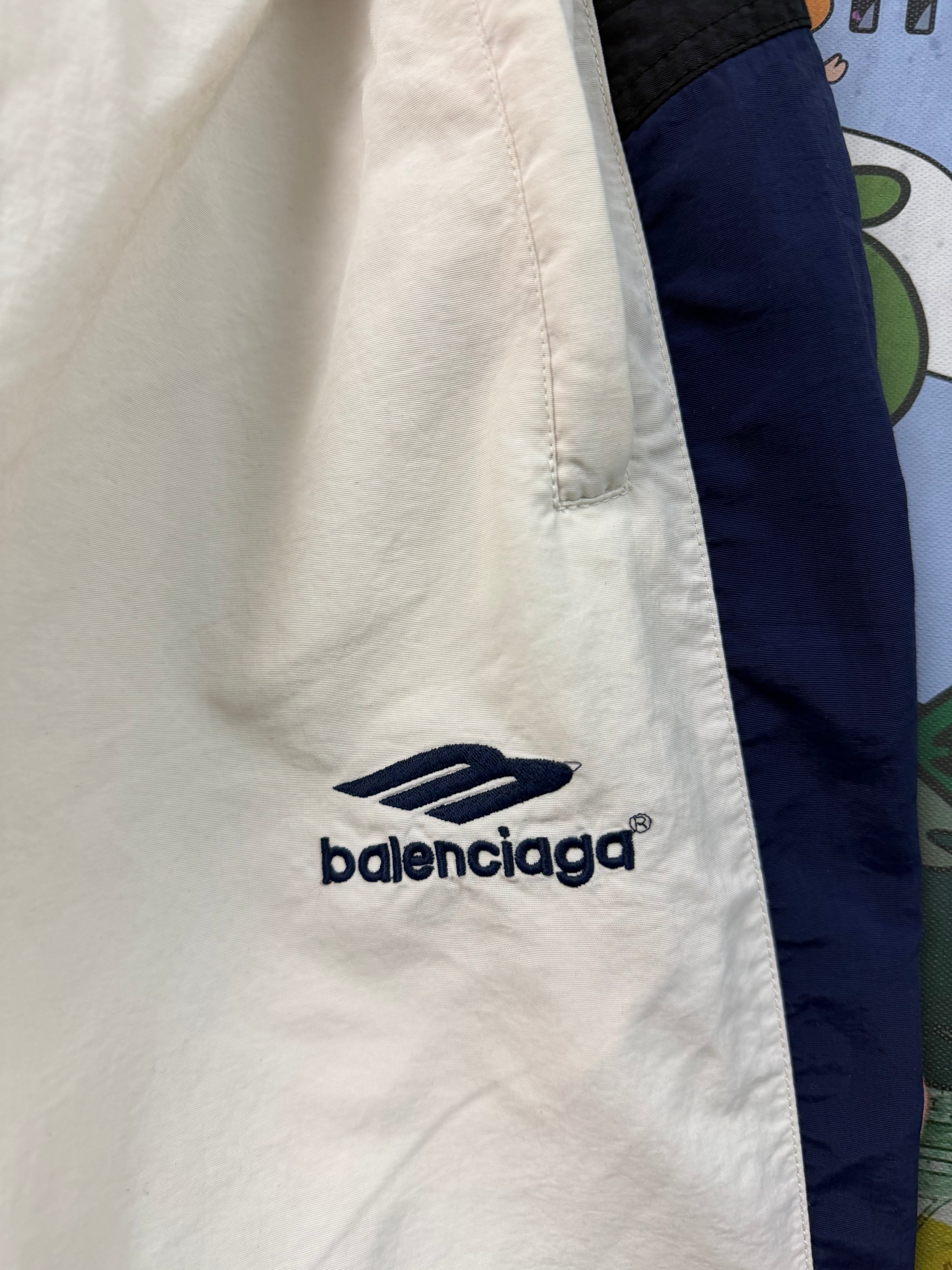 Balenciaga Navy White Track Pants