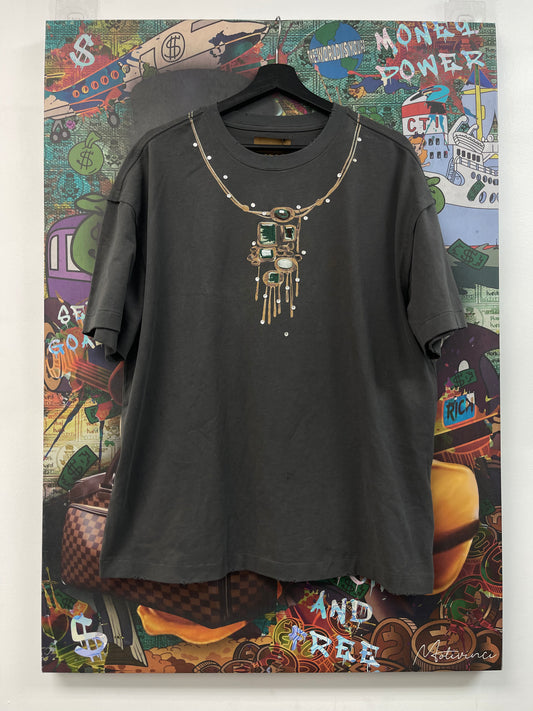 Birth Of A Royal Child Necklace Grey Tee