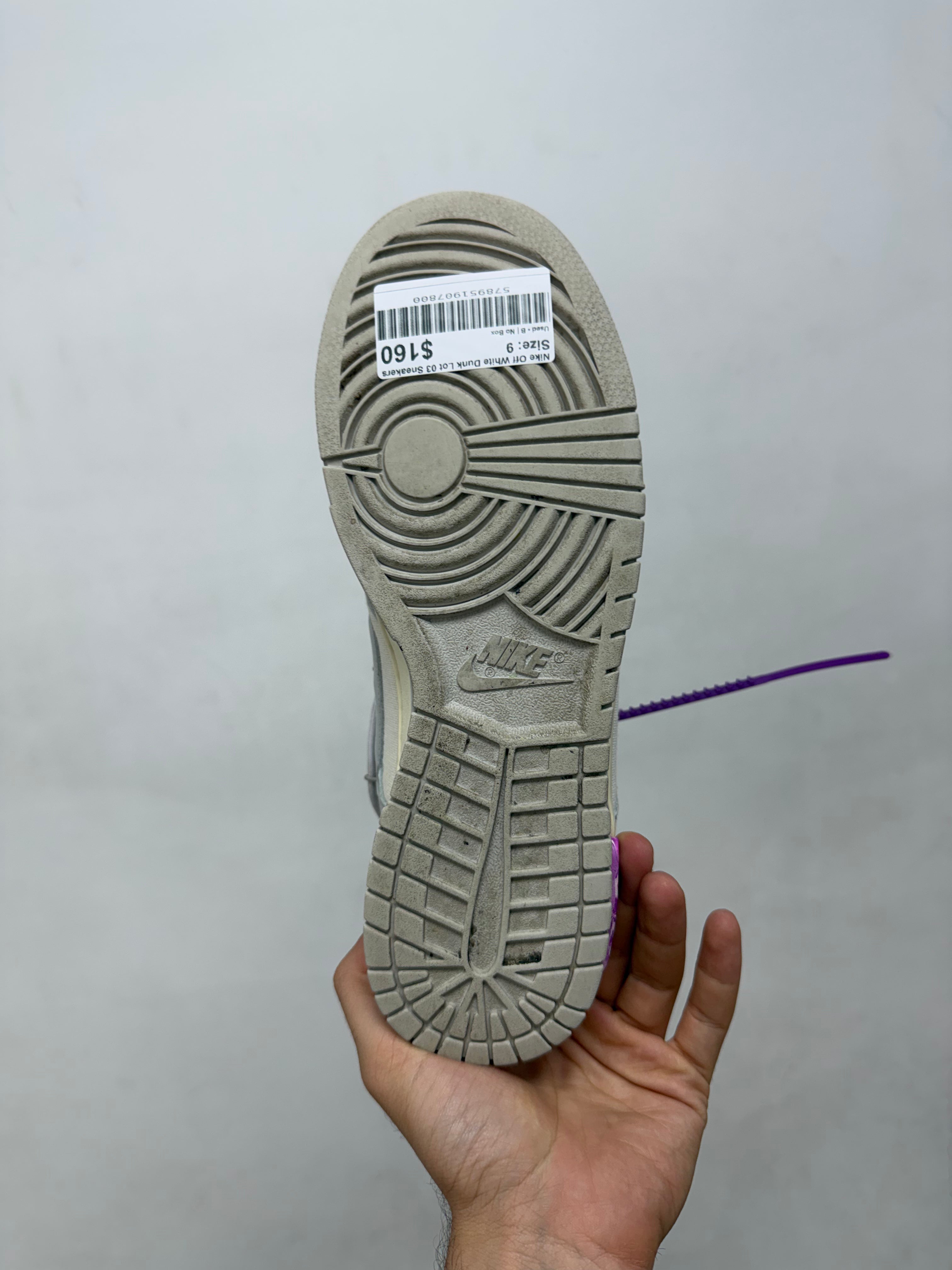 Nike Off White Dunk Lot 03 Sneakers