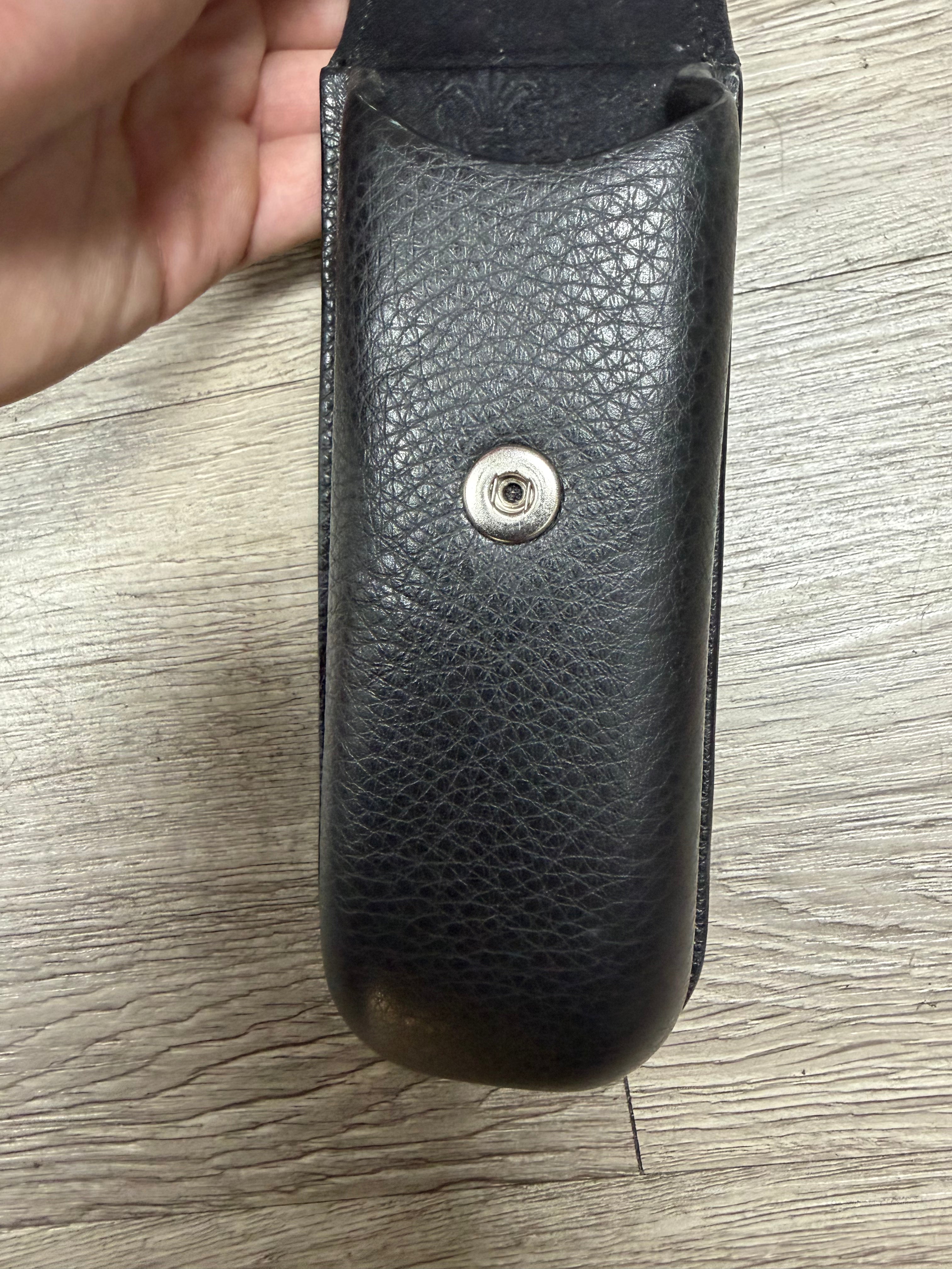 Chrome Hearts Black Leather Case