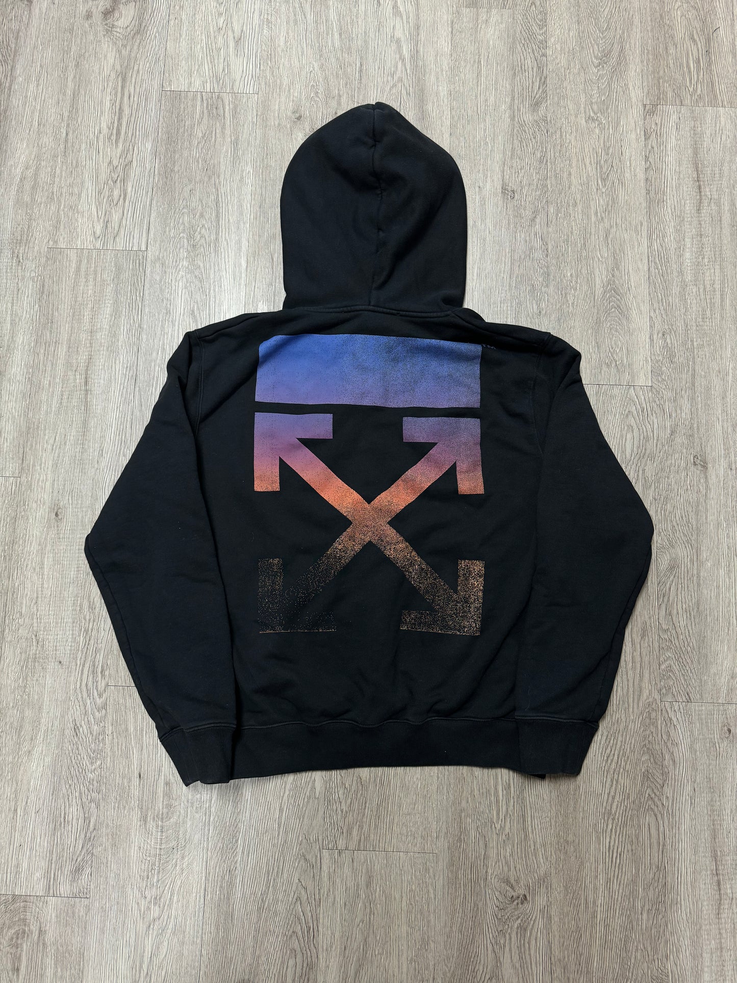 Off White Hoodie Black Blue Orange Used