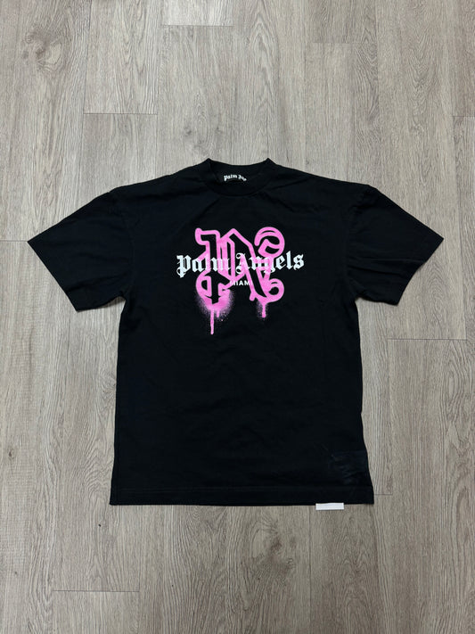 Palm Angel Black Pink Miami Tee Used