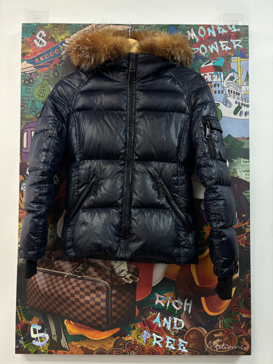 Sams Blue Fur Jacket