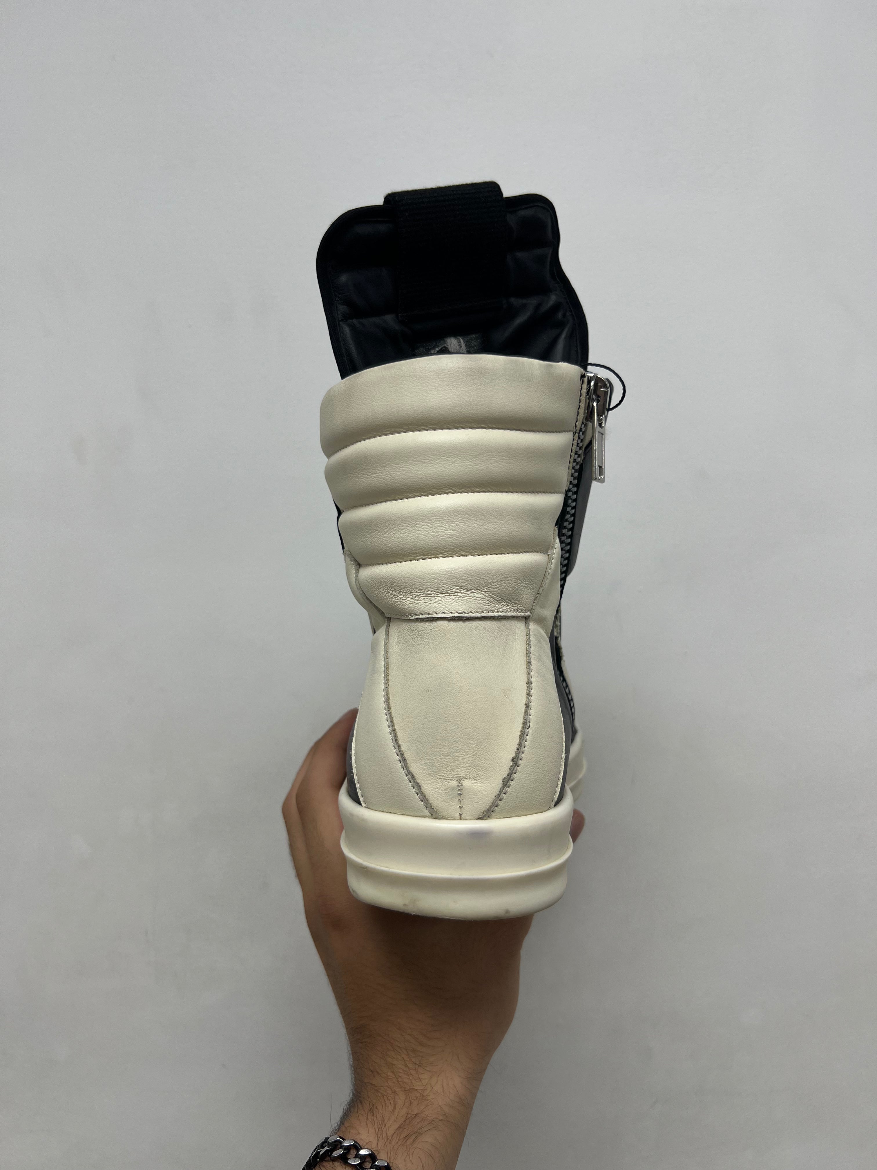 Rick Owens Black & Milk Geobasket Sneakers