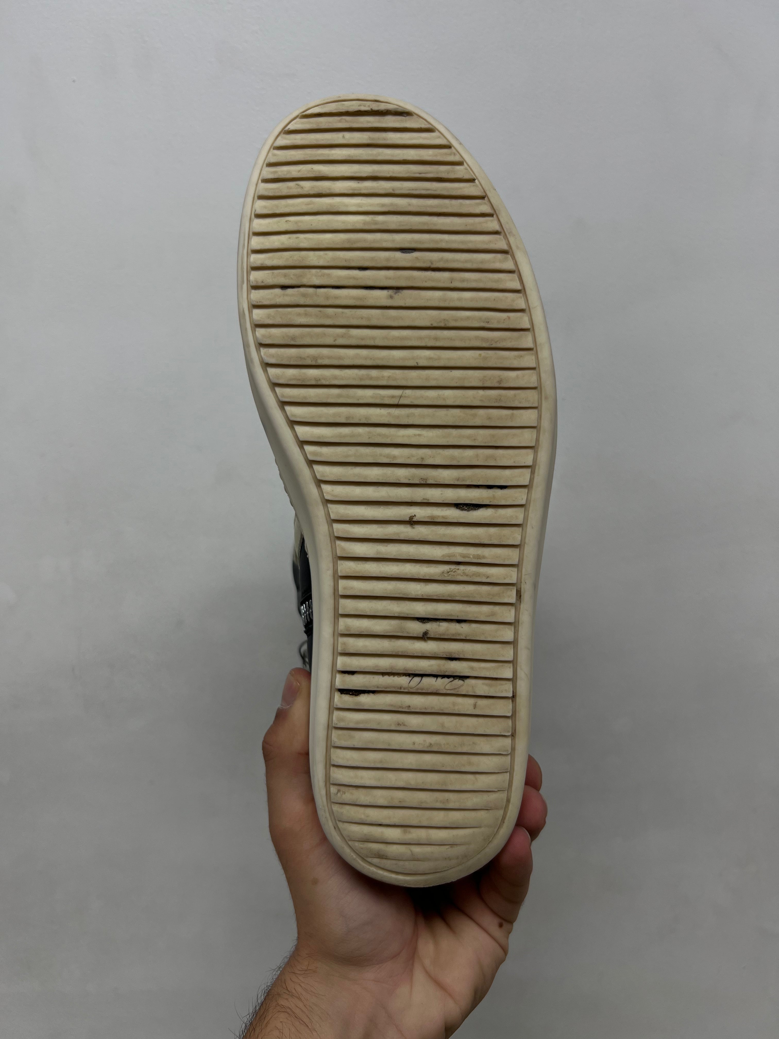 Rick Owens Black & Milk Geobasket Sneakers