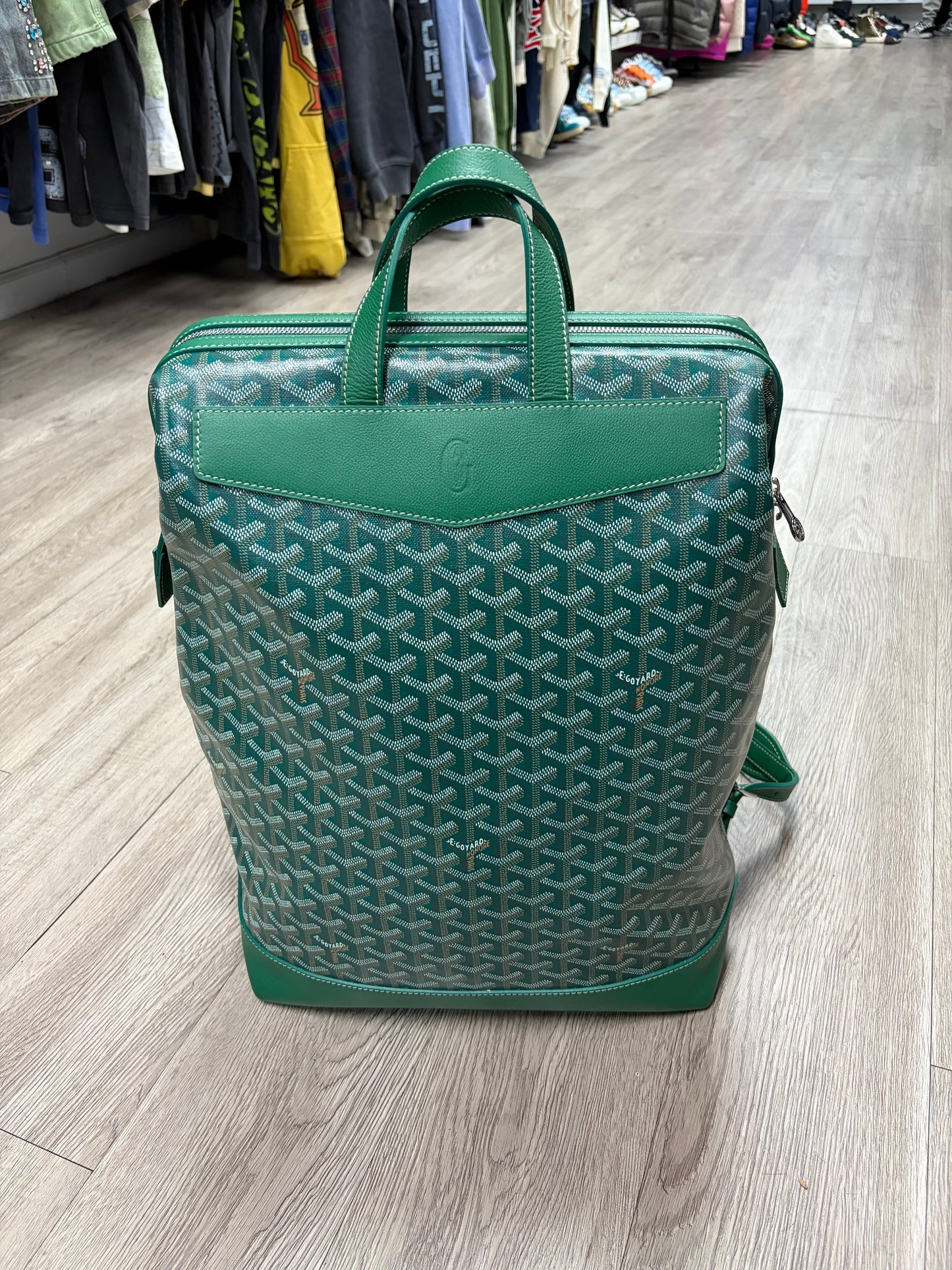 Goyard Green Cisalpin Backpack Bag
