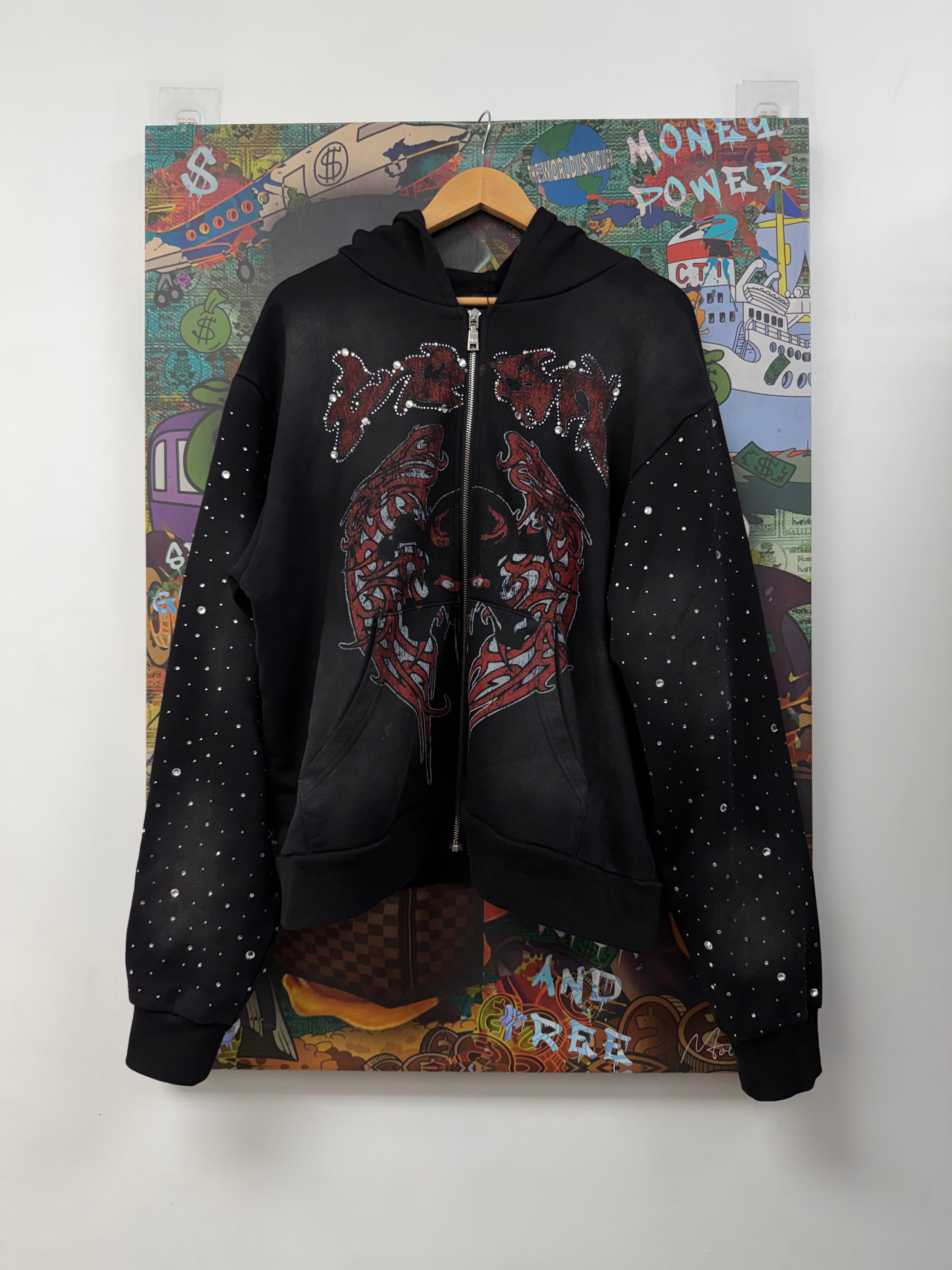 Lost Intricacy Black Wings Zip Up