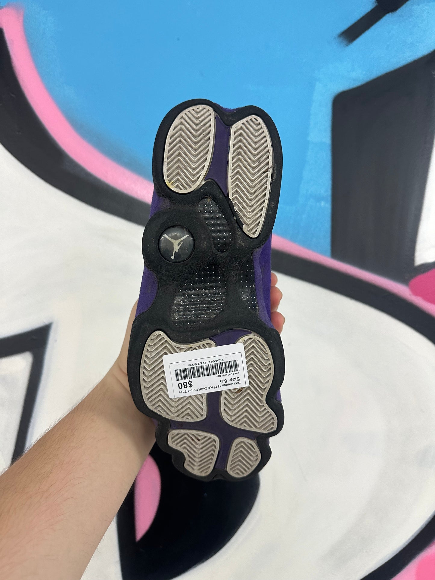 Nike Jordan 13 Black Court Purple Shoe
