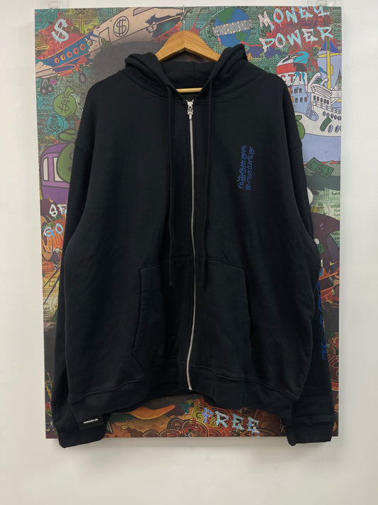 Chrome Hearts Blue Vertical Zip Up Hoodie