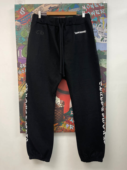 Chrome Hearts Black Scroll Logo Sweats