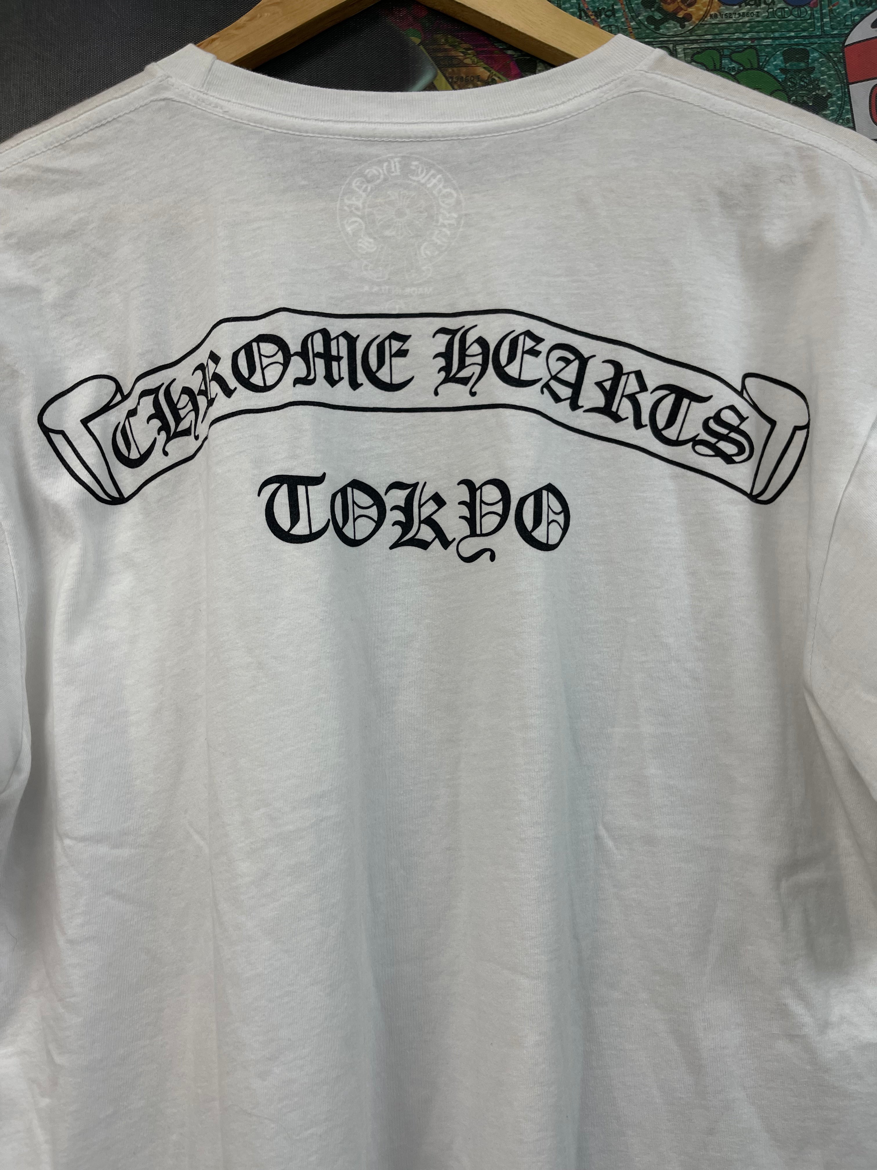 Chrome Hearts Tokyo Scroll Logo White Tee