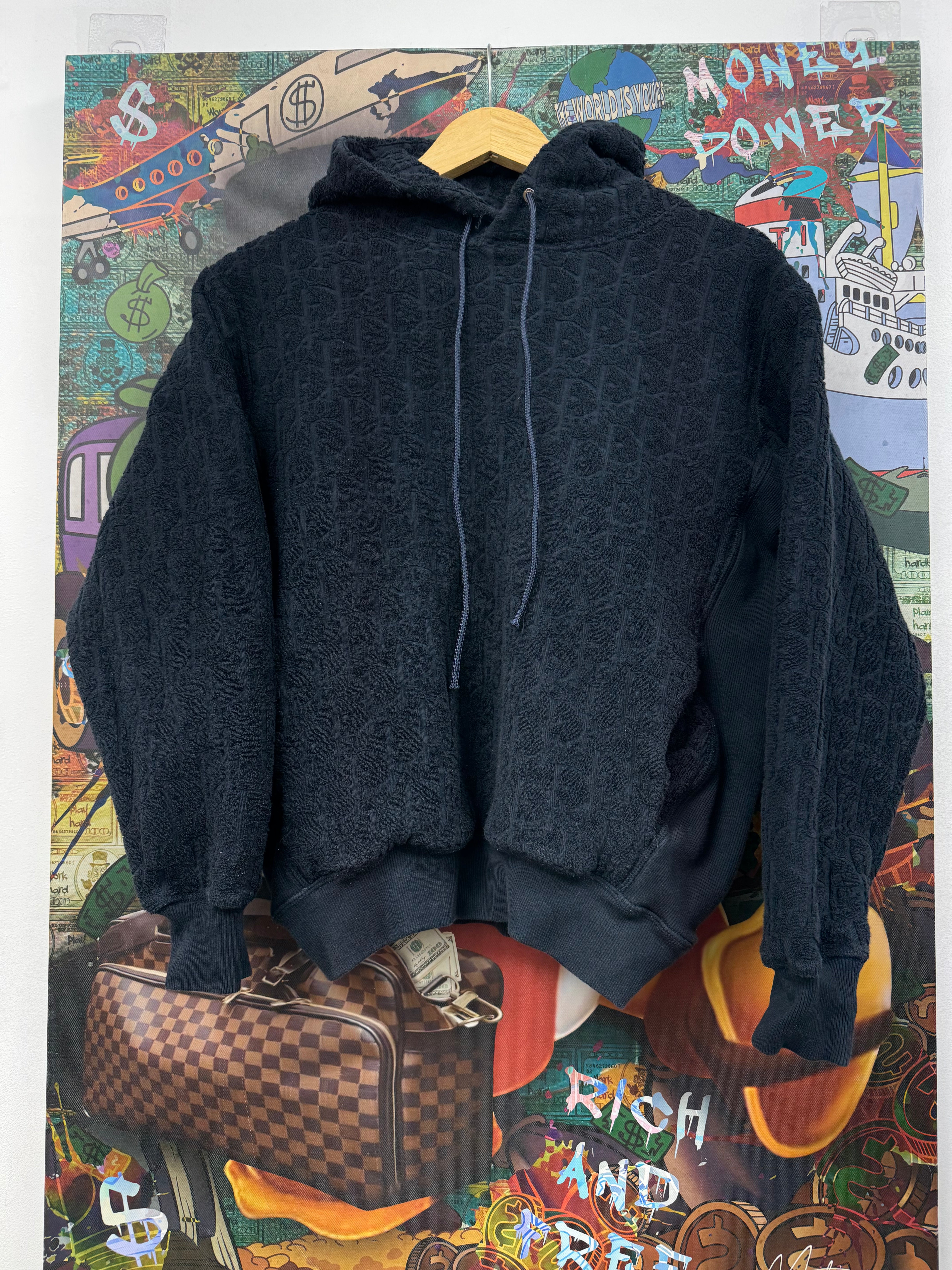 Dior Navy Towel (Missing Lace Tip) Hoodie