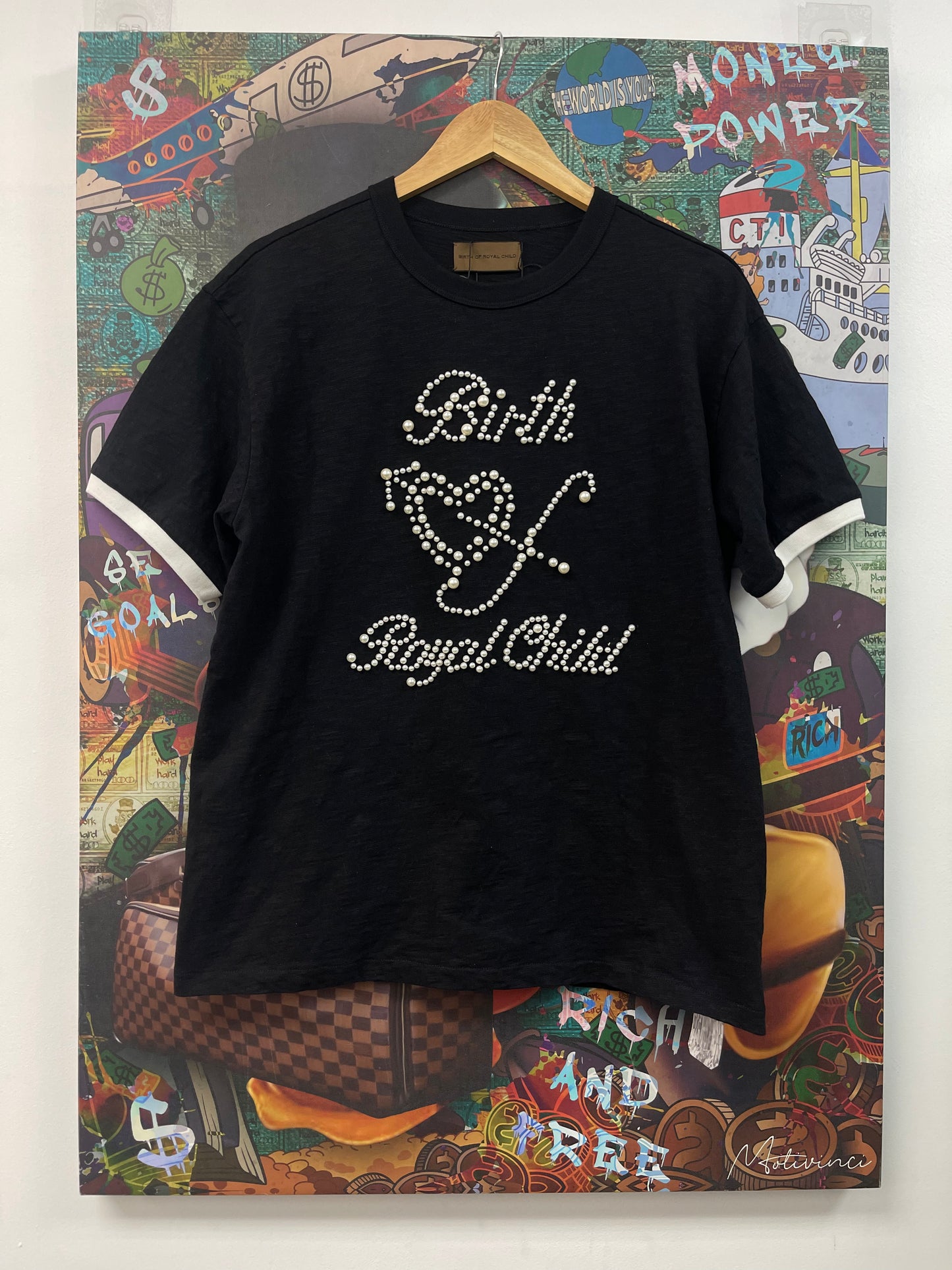 Birth Of A Royal Child Black Peral Tee