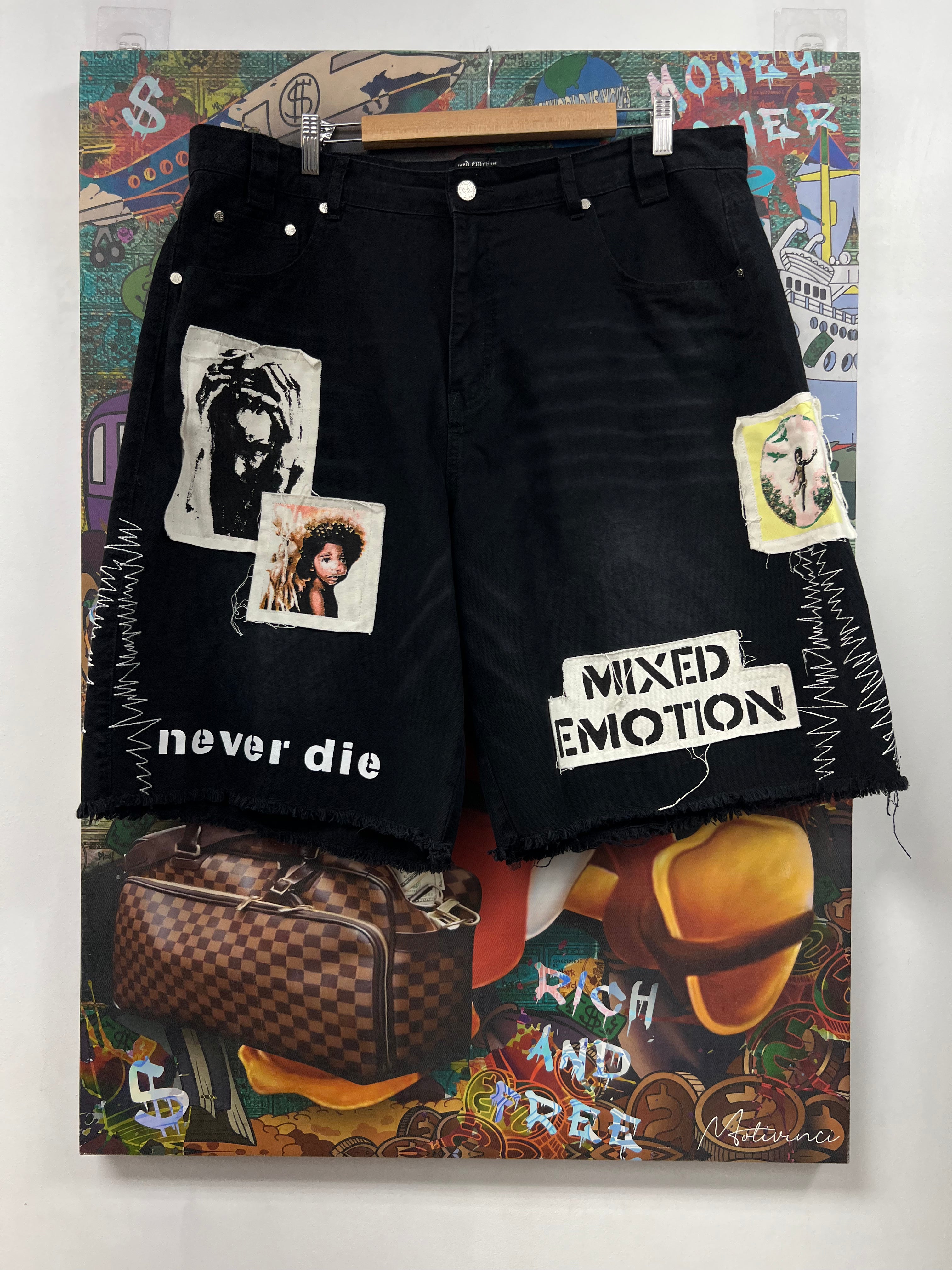 Mixed Emotions Danger Jean Shorts