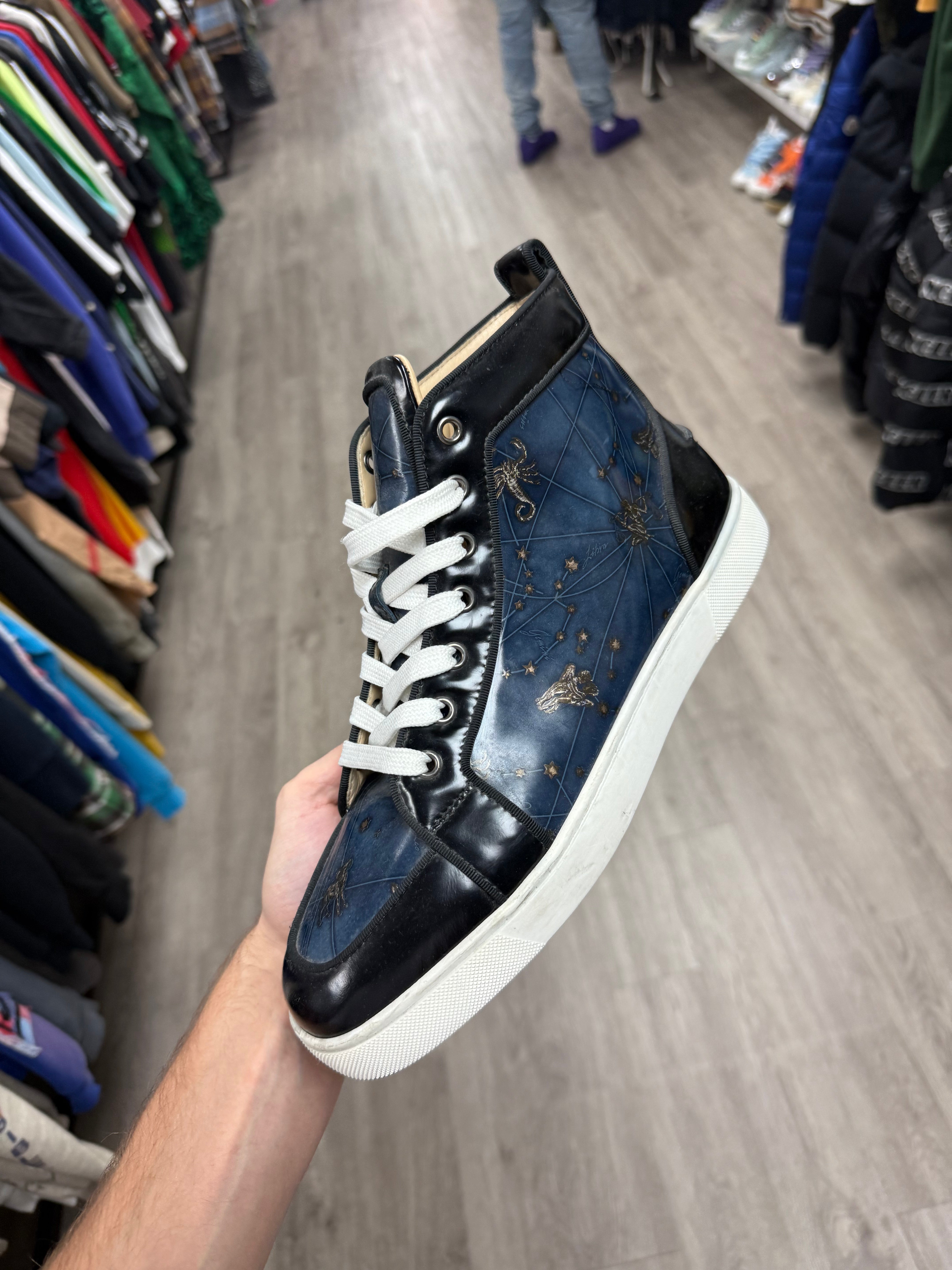 Louboutin Red Bottom Navy Astrology Used 41 (US 8) With Box