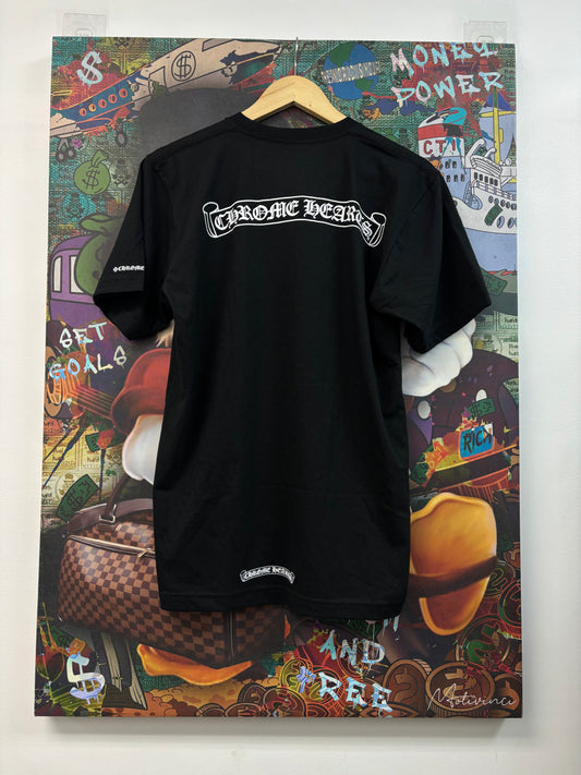 Chrome Hearts Scroll Logo Black Tee