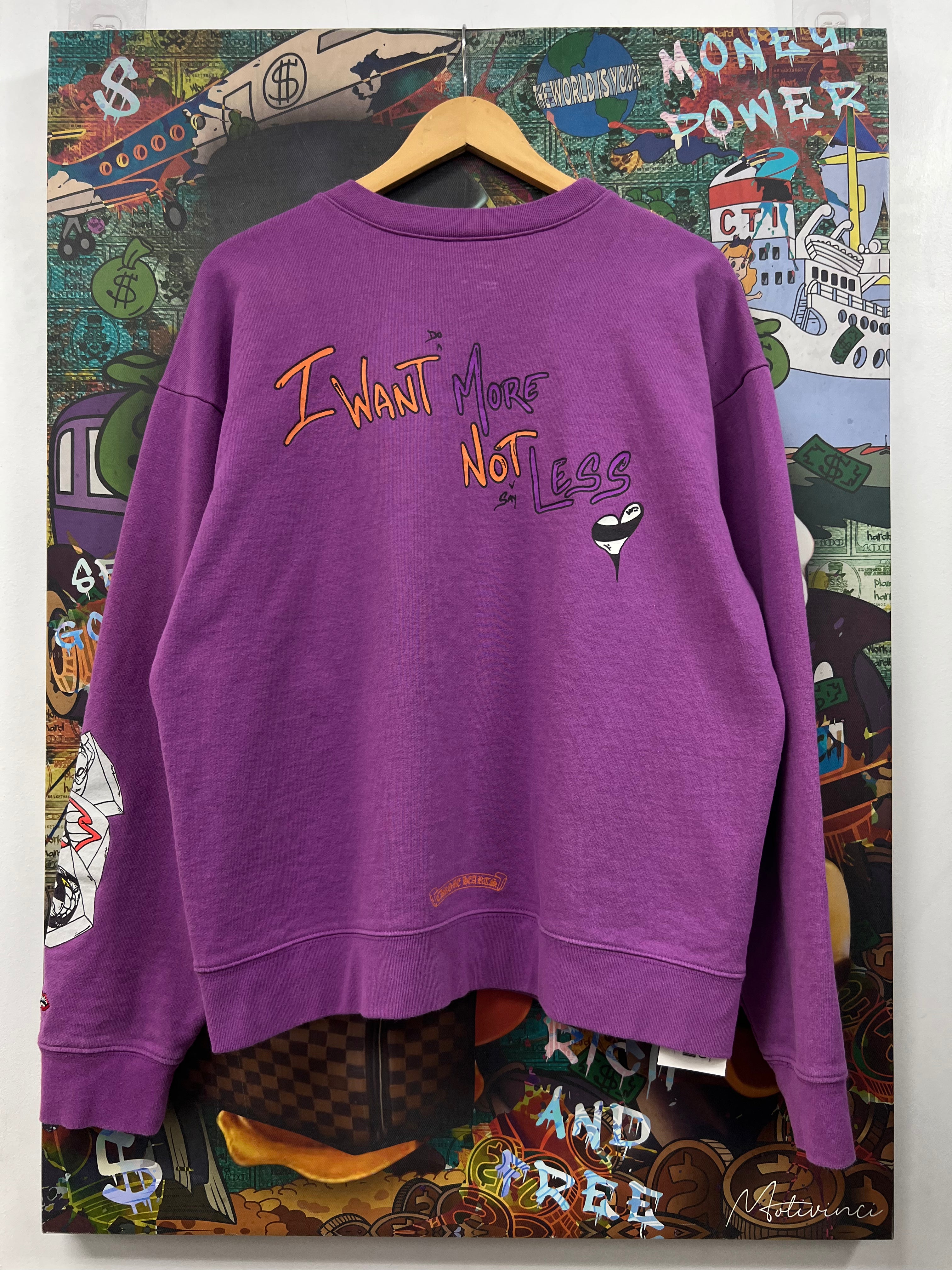 Chrome  Hearts Matty Boy Want More Not Less Crewneck