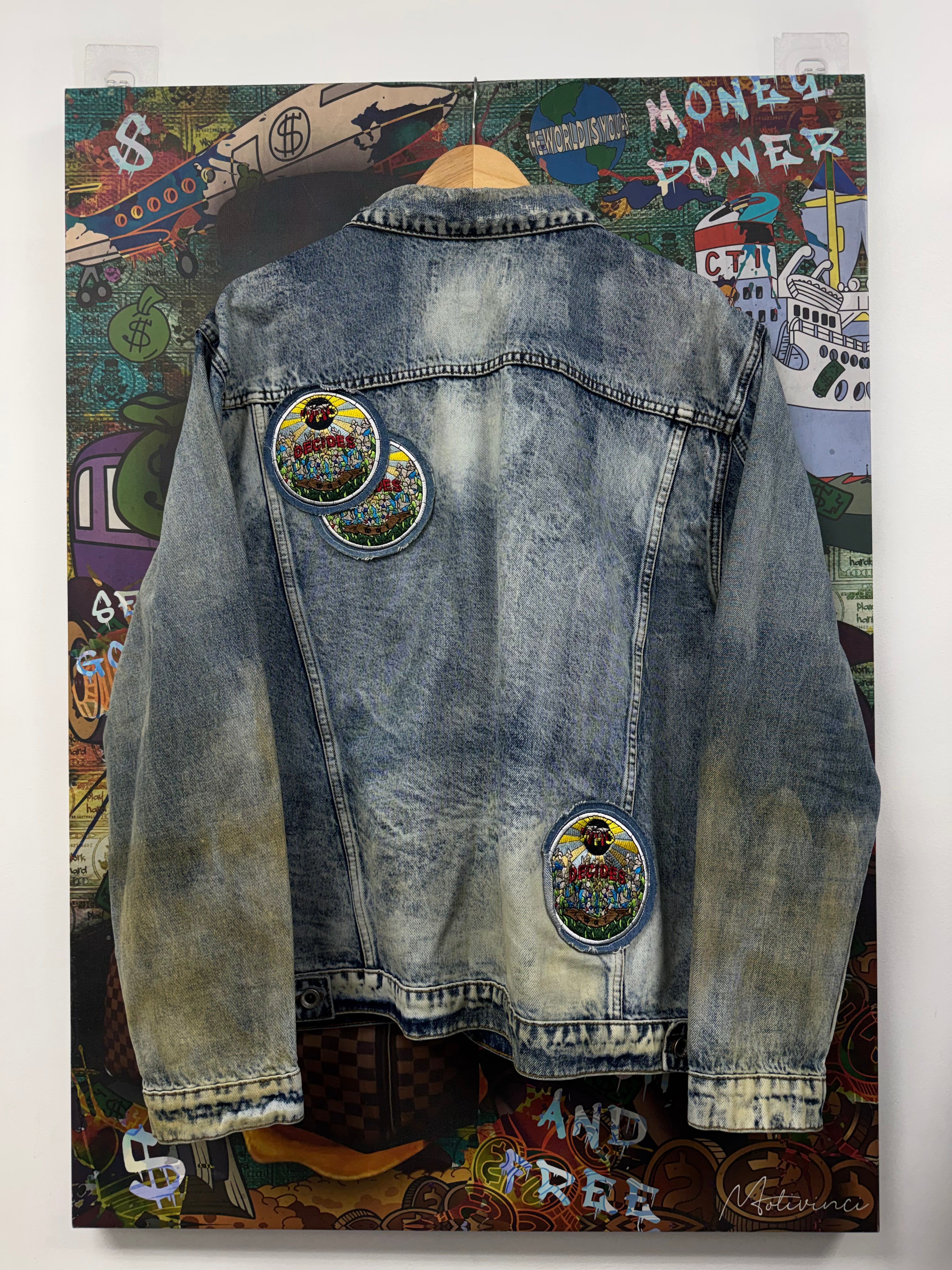 Who Decides War Acid Sphere Denim Jacket
