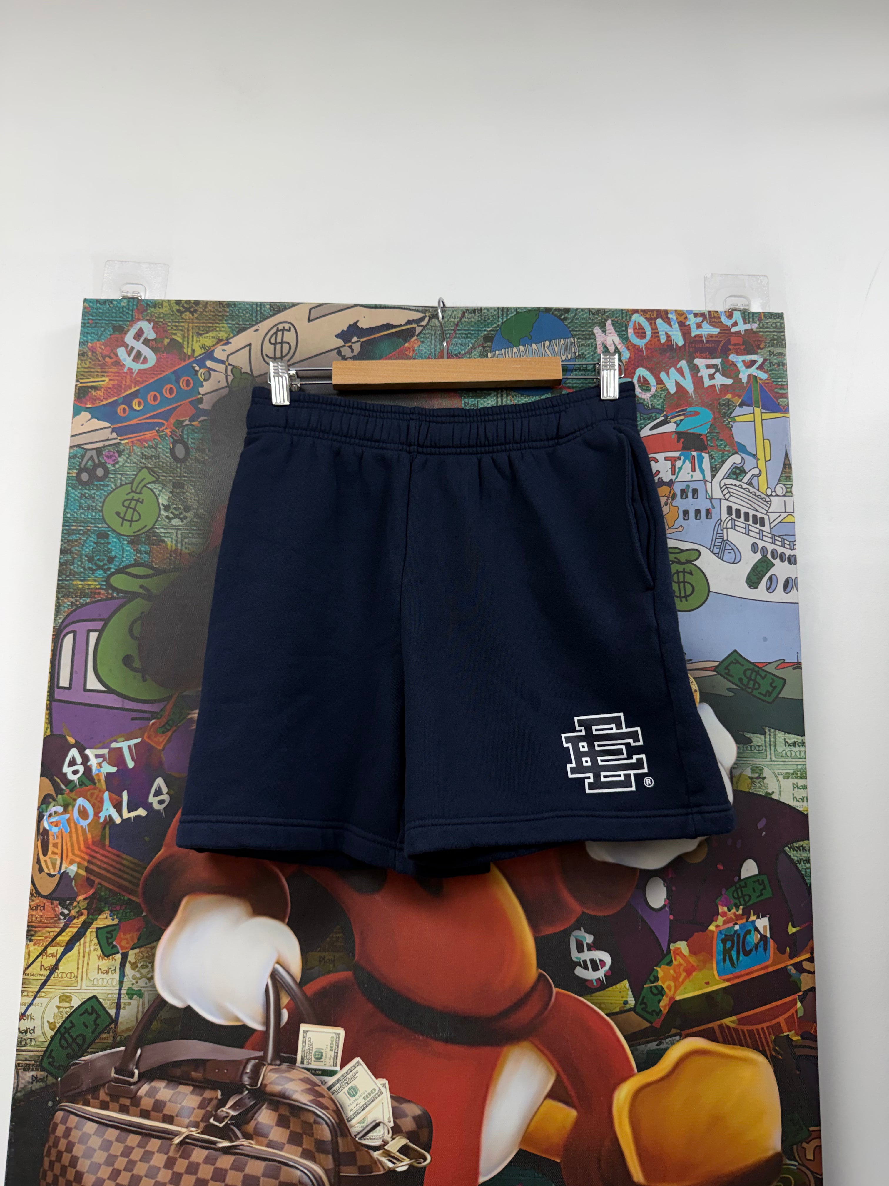 Eric Emanuel Navy Sweat Shorts