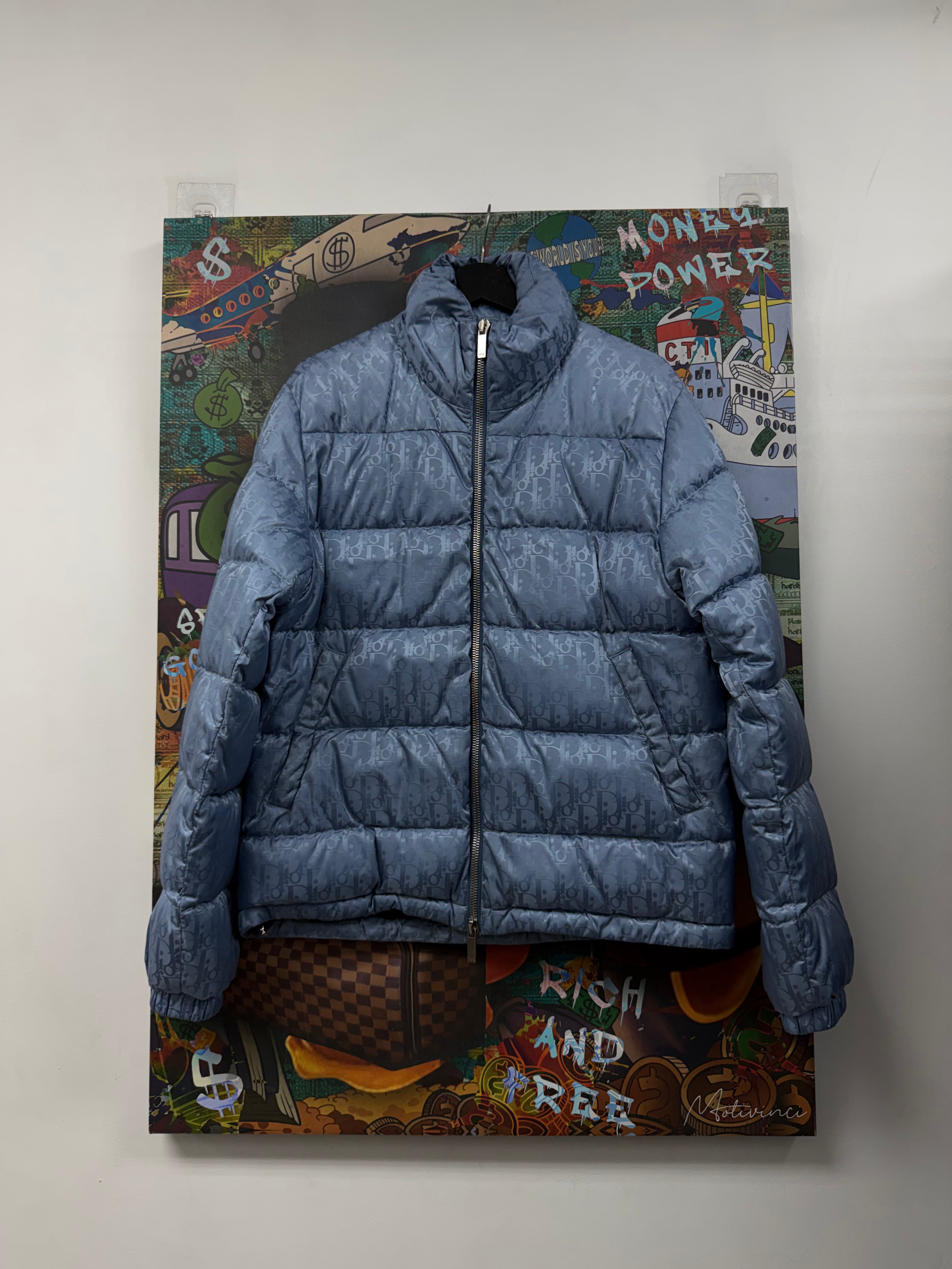 Dior Baby Blue Oblique Puffer Jacket