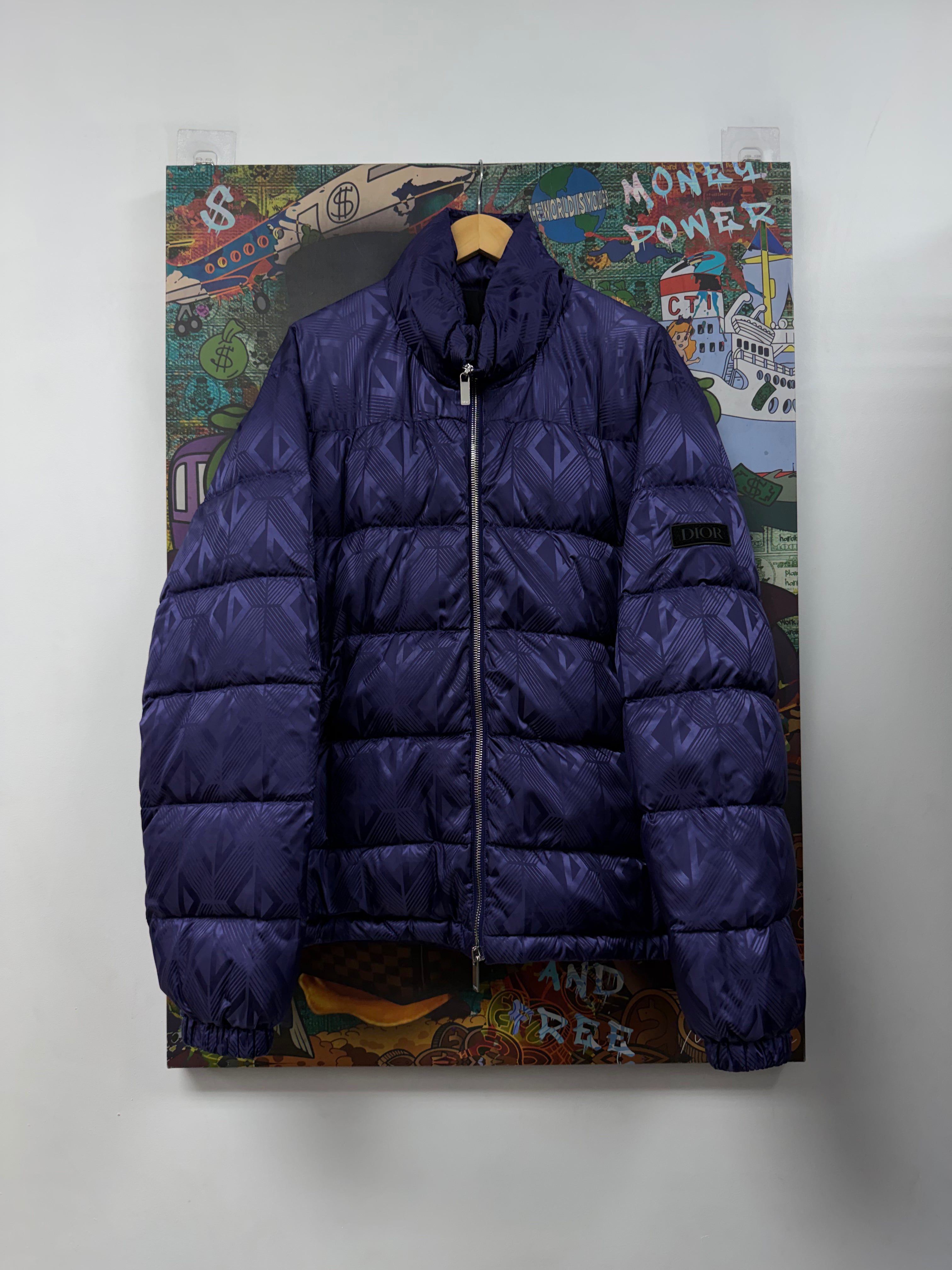 Dior Purple CD Diamond Puffer Jacket