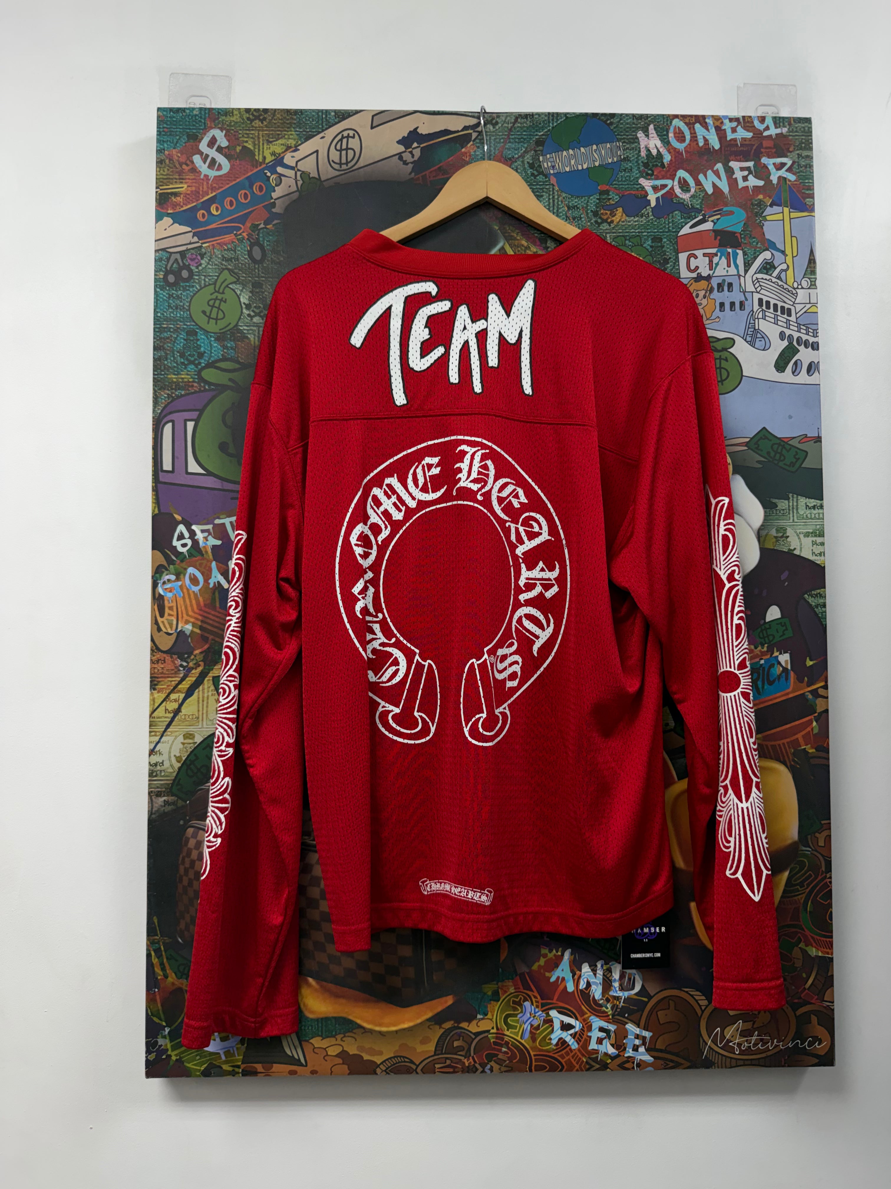 Chrome Hearts Red Matty Boy Form LS Jersey