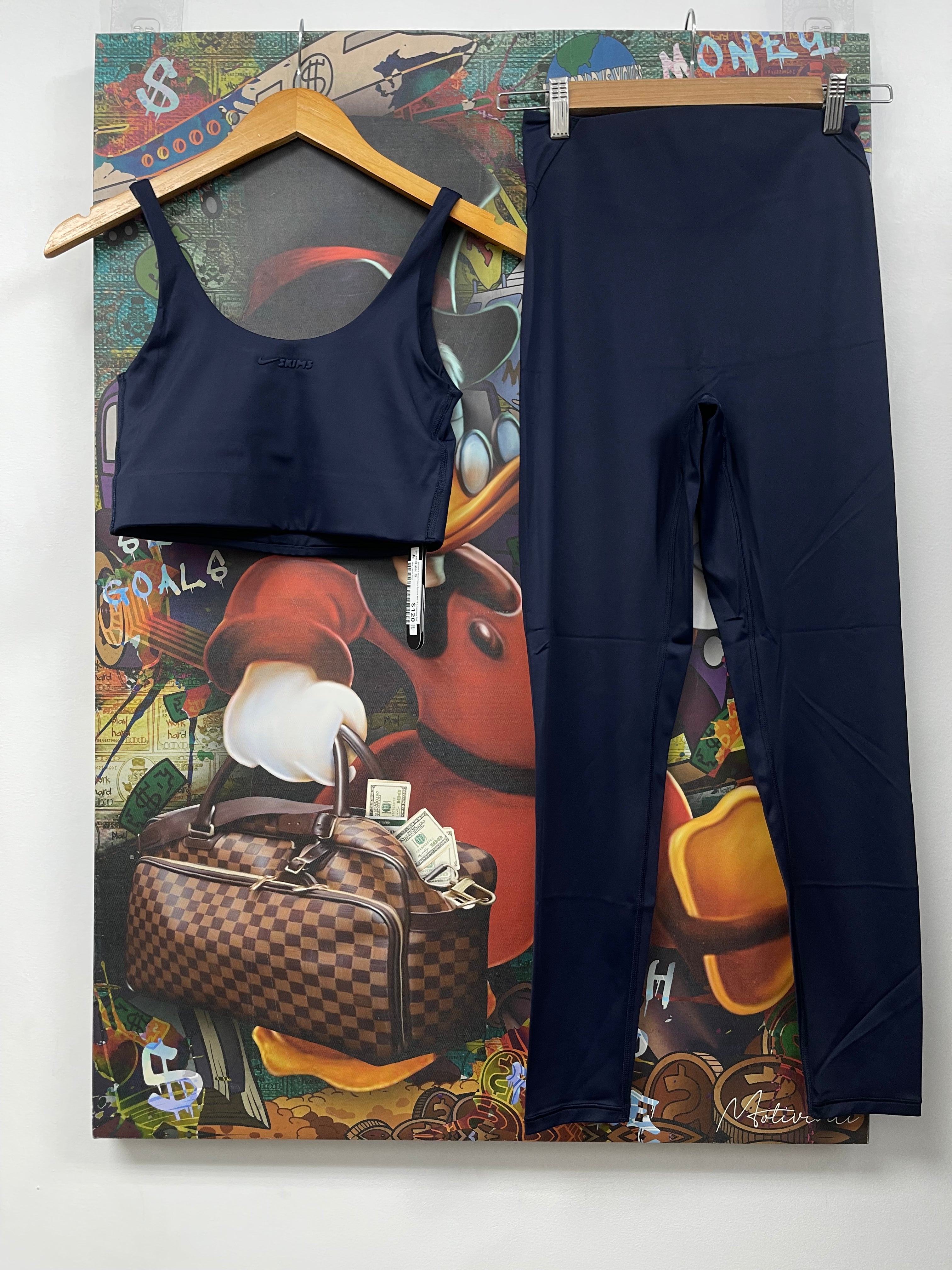 Skims x Nike Navy Sports Bra & Leggings Set