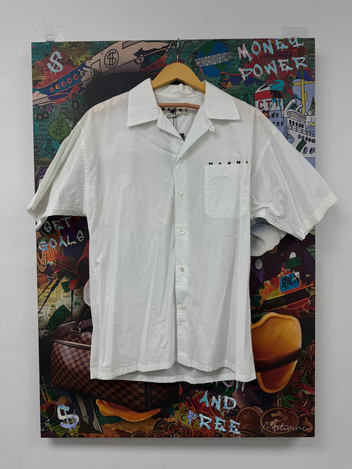 Marni Button Up White  Used Medium N/A