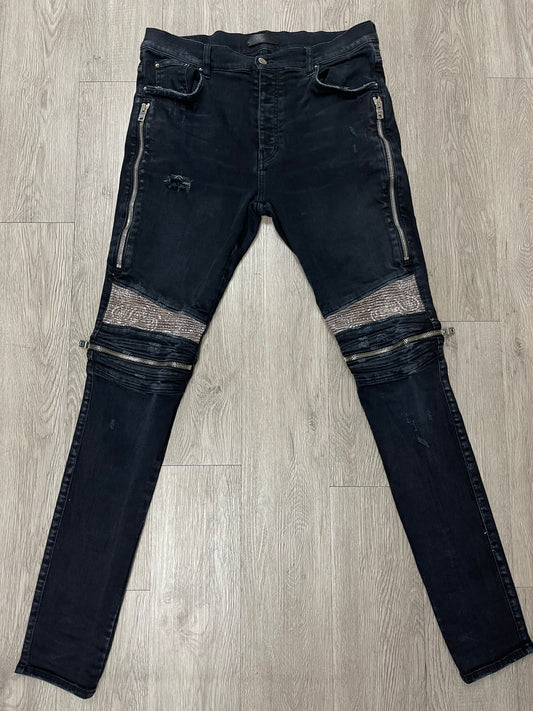 Amiri MX2 Black Brown Paisley Jeans