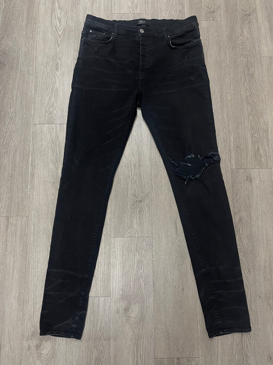 Amiri Black Knee Rip Jeans