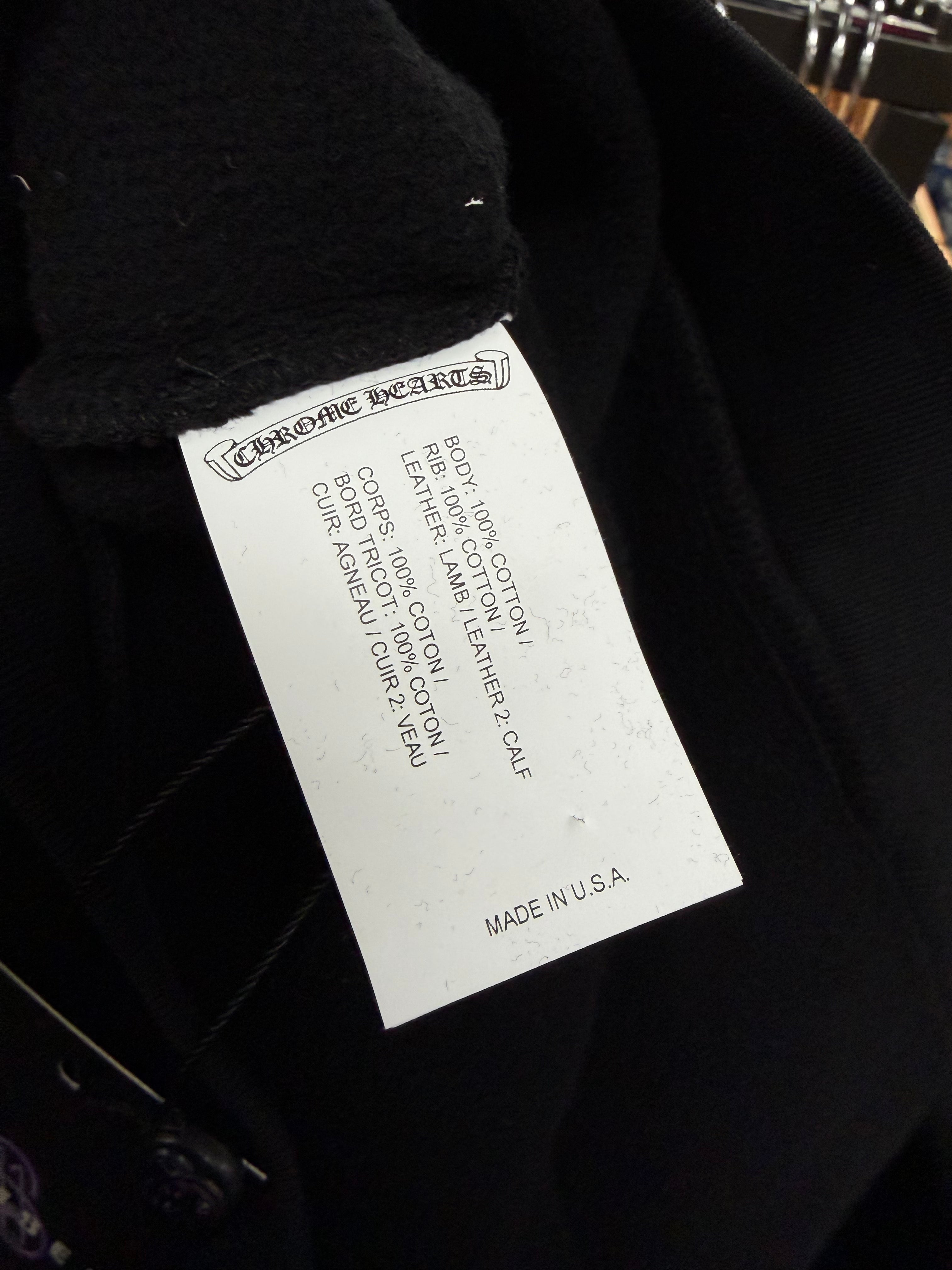 Chrome Hearts Black Ponyhair Multi Cross Patch Crewneck