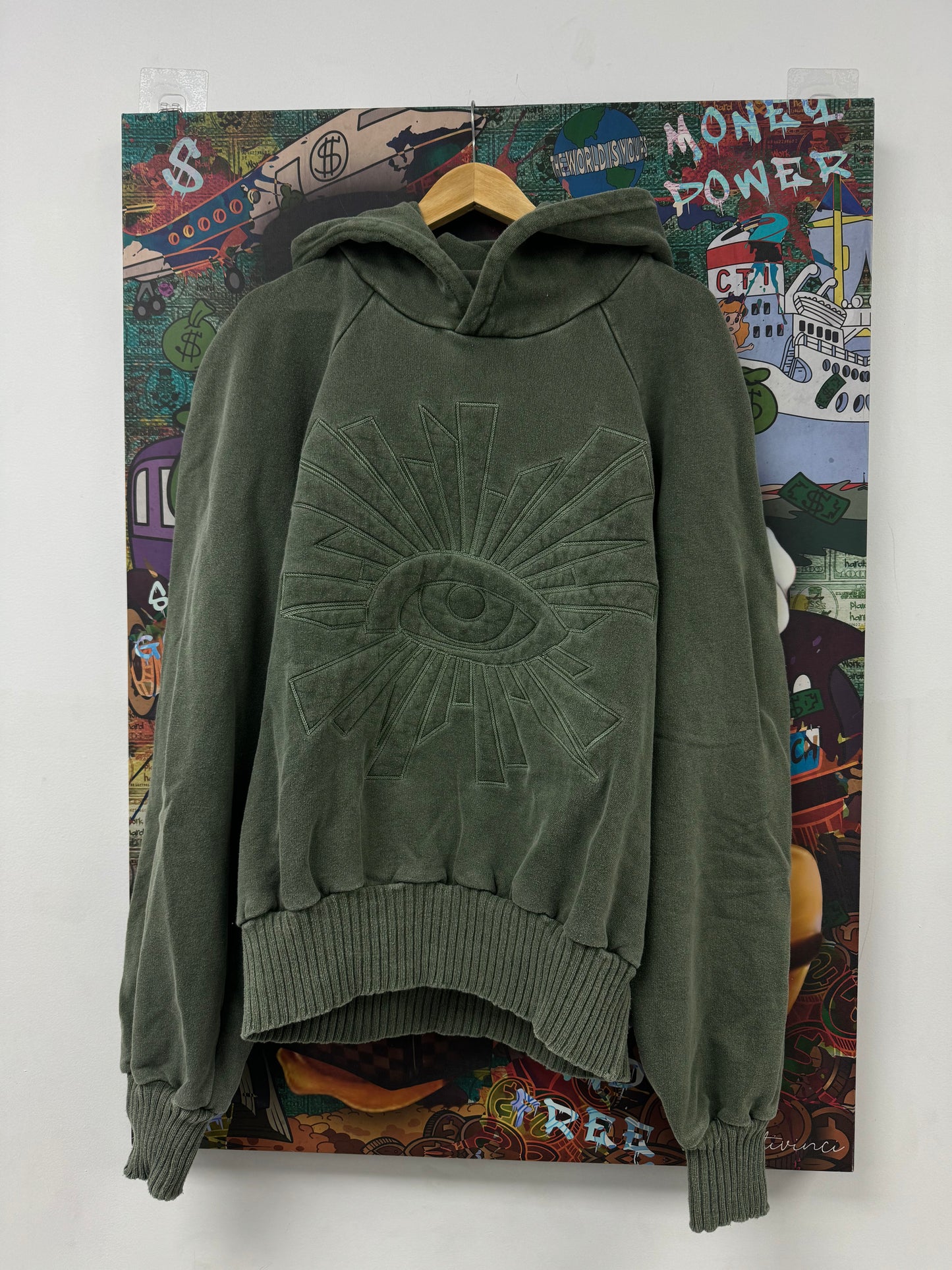 House Of Errors Eye Hoodie Green New Large N/A