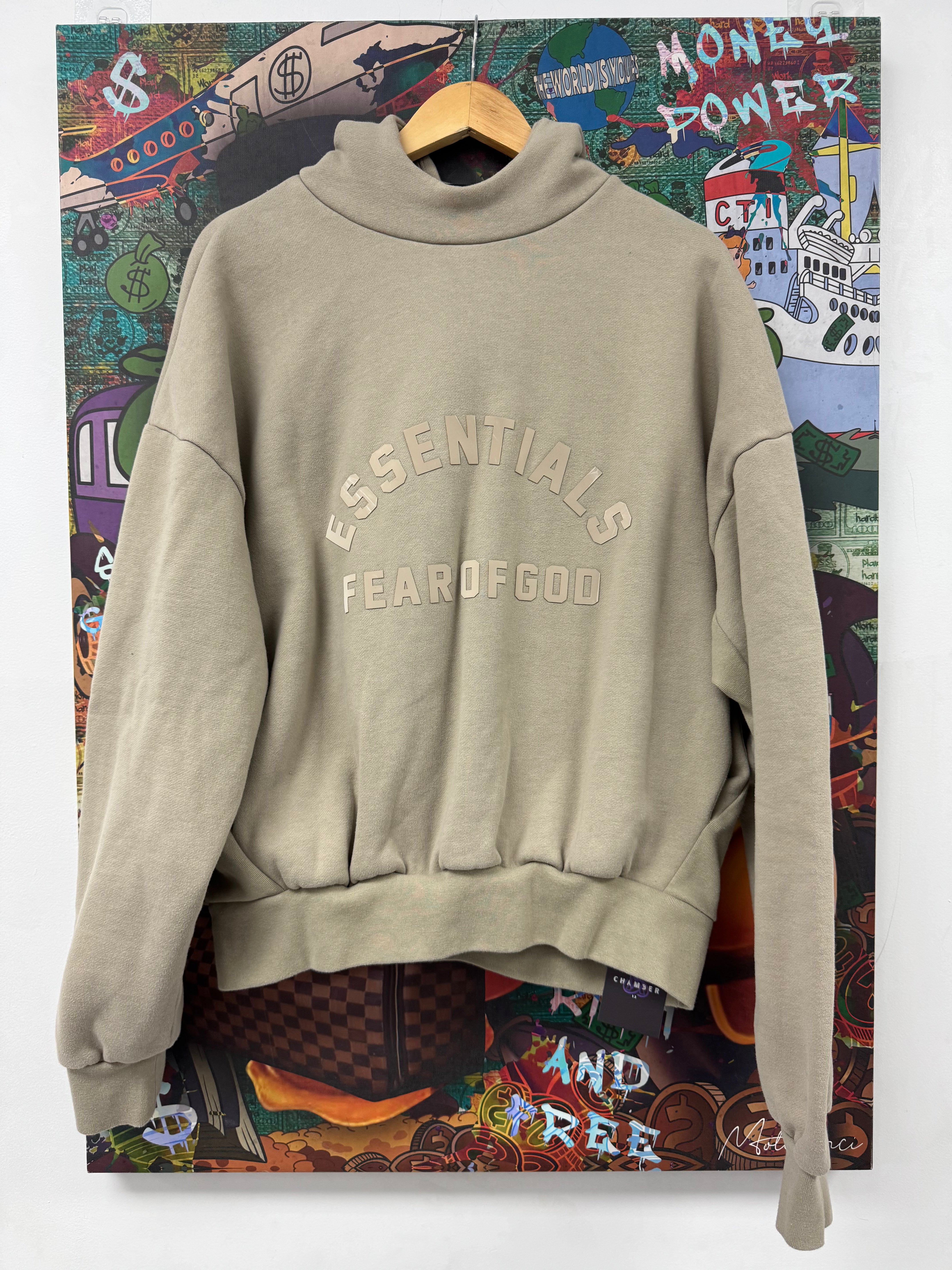 Essentials Hoodie Moss Used Medium
