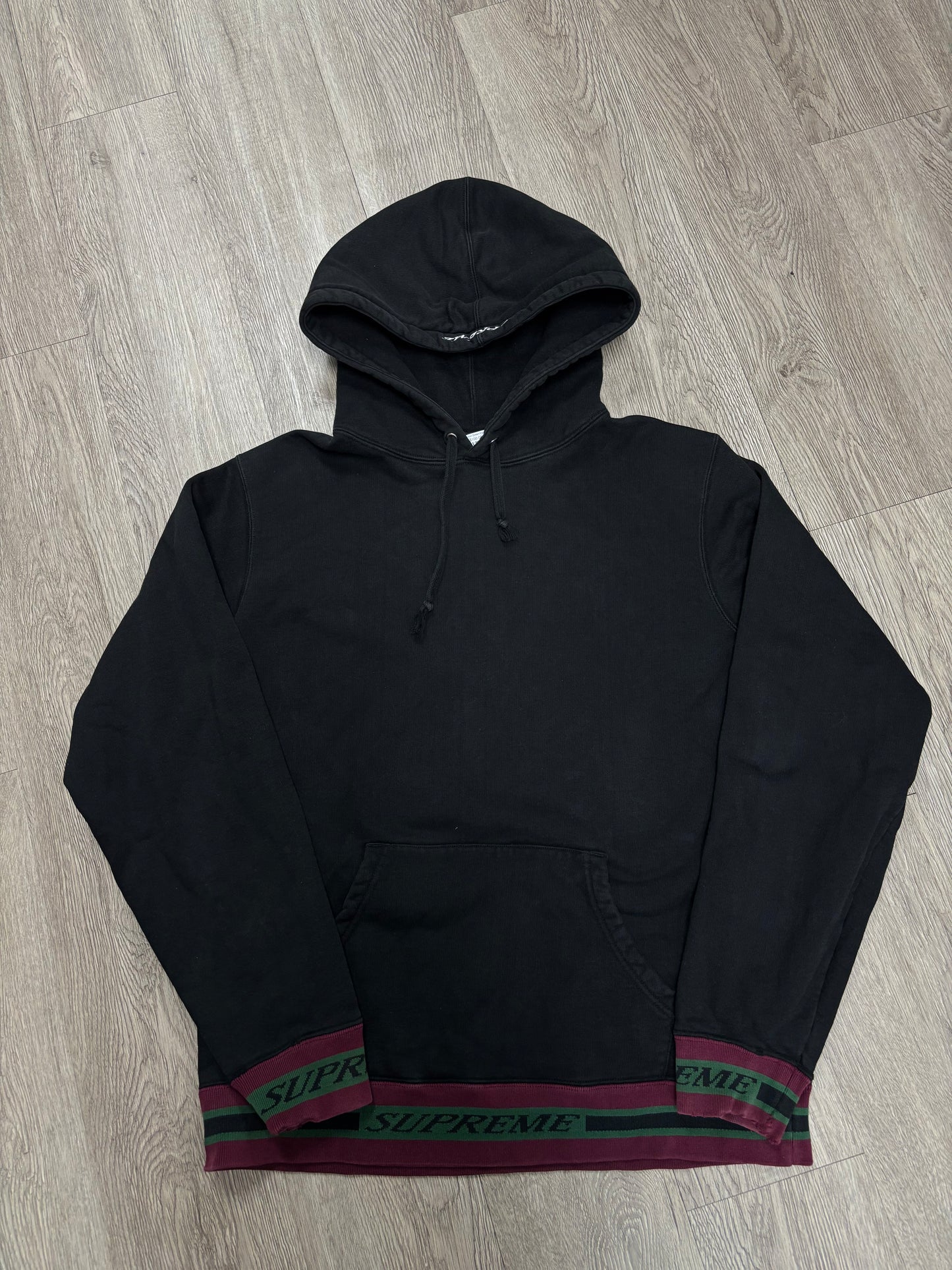 Supreme Black Maroon Green Hoodie