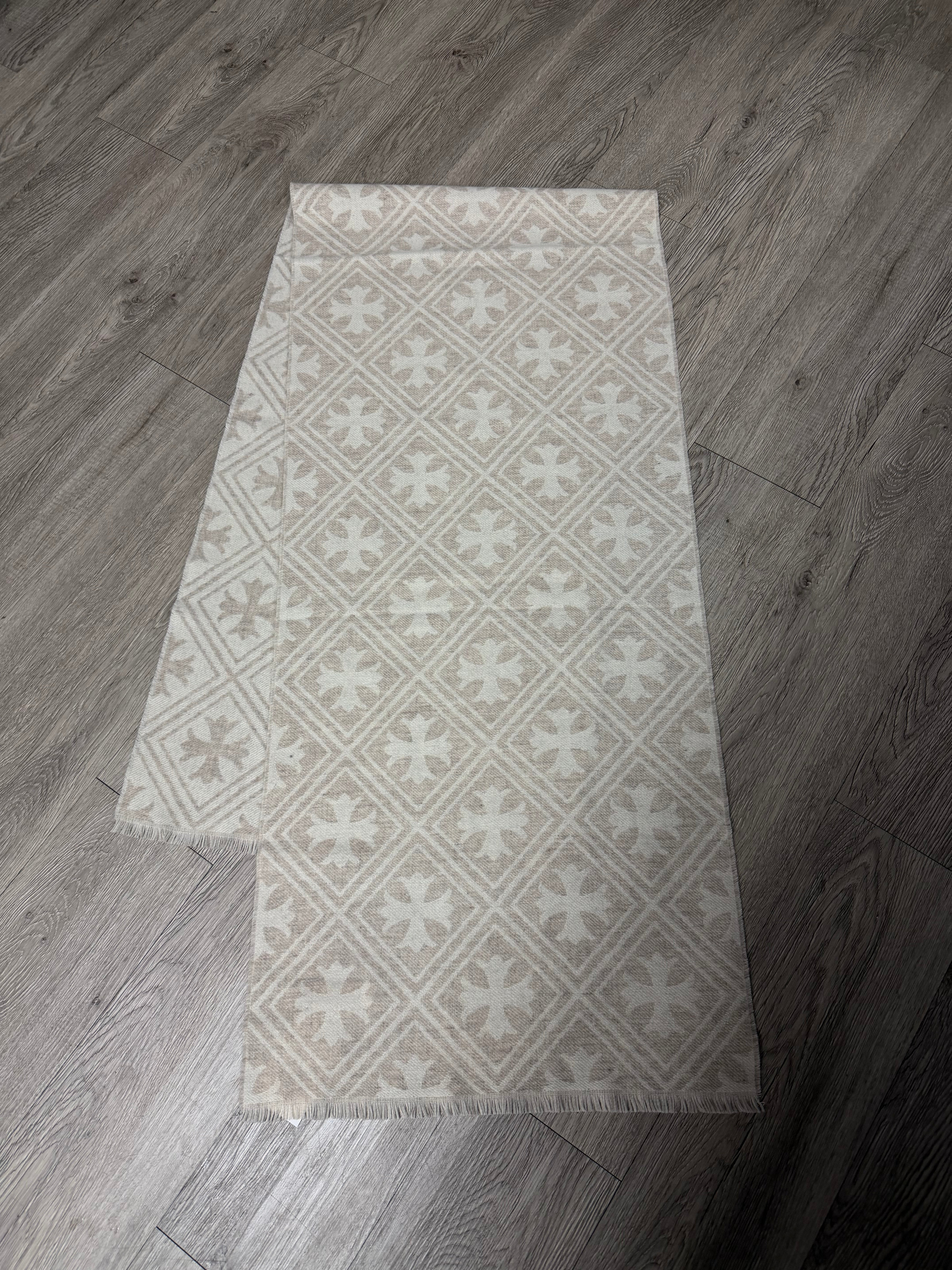 Chrome Hearts Beige Cashmere Scarf