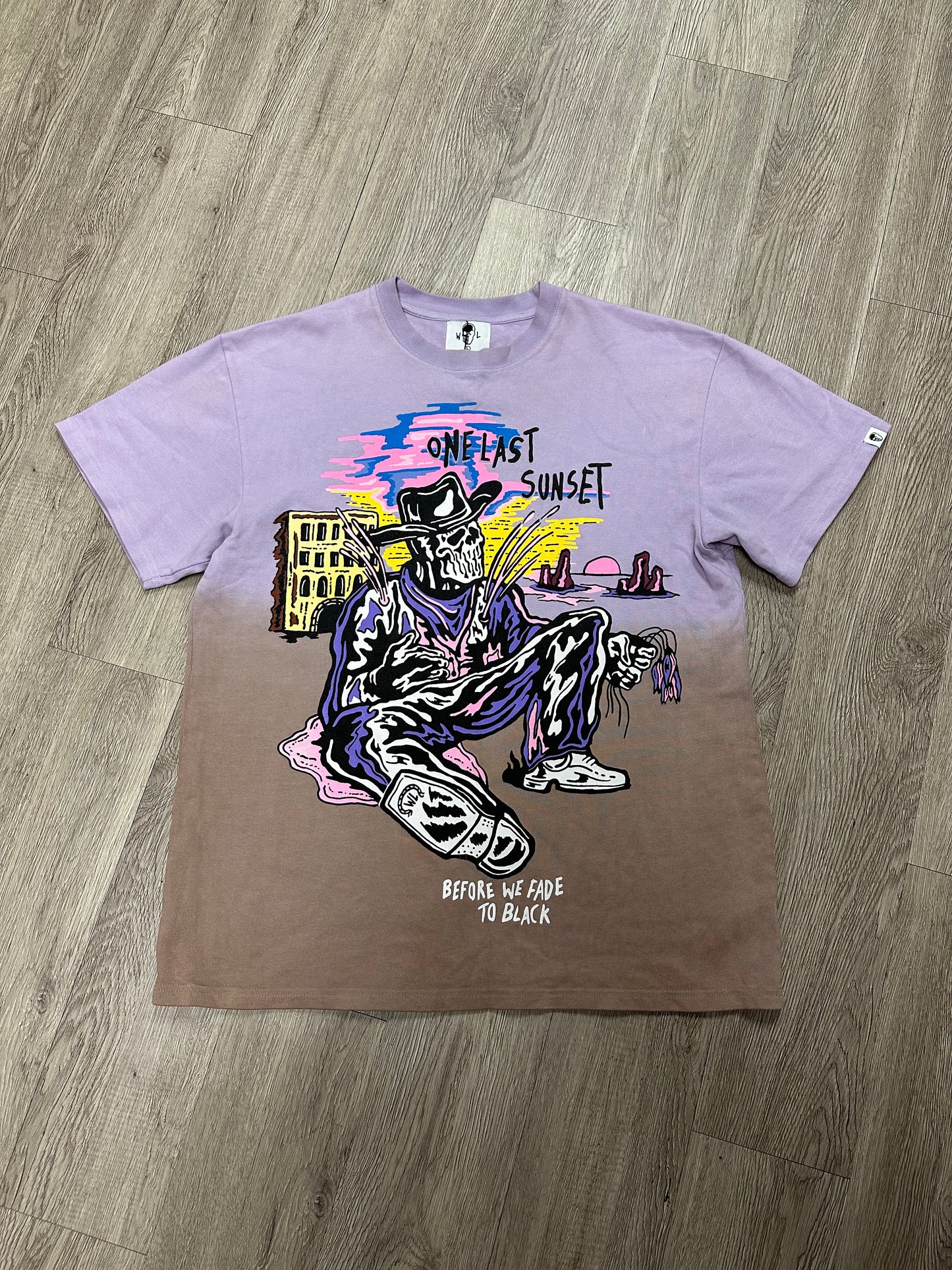 Warren Lotas One Last Sunset Purple Brown Tee