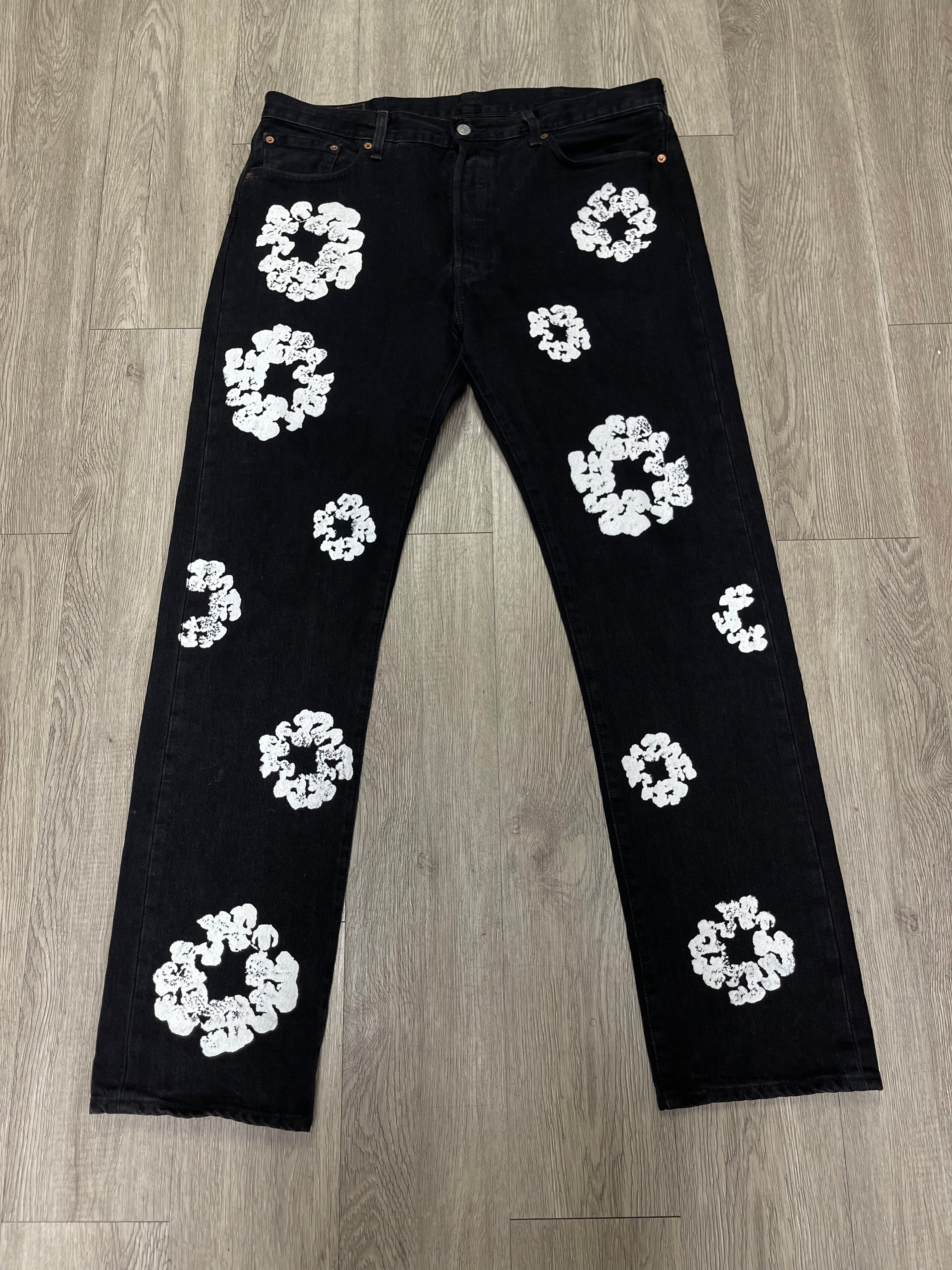 Denim Tears Black Wreath Jeans