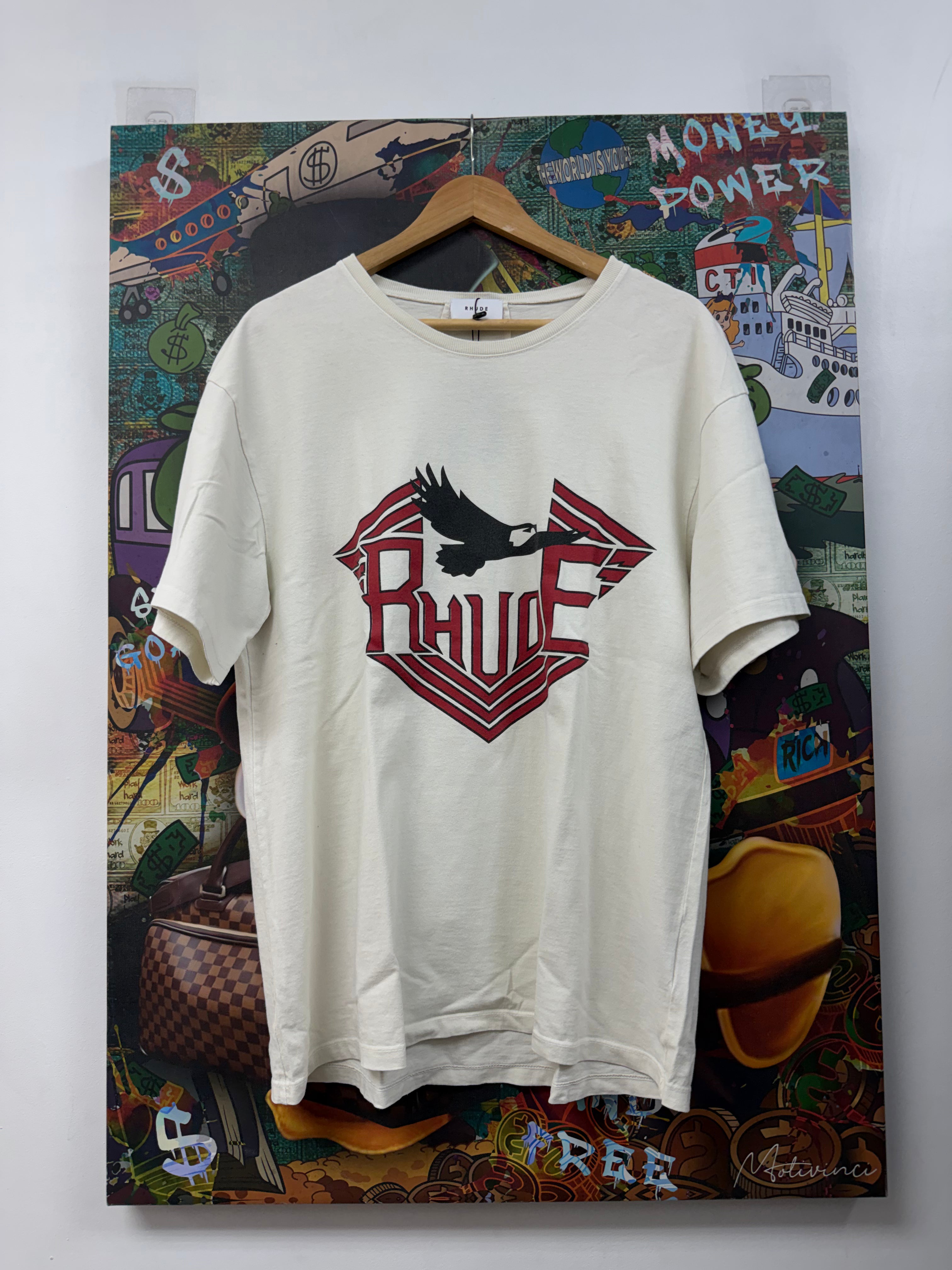Rhude Cream Black Red Tee