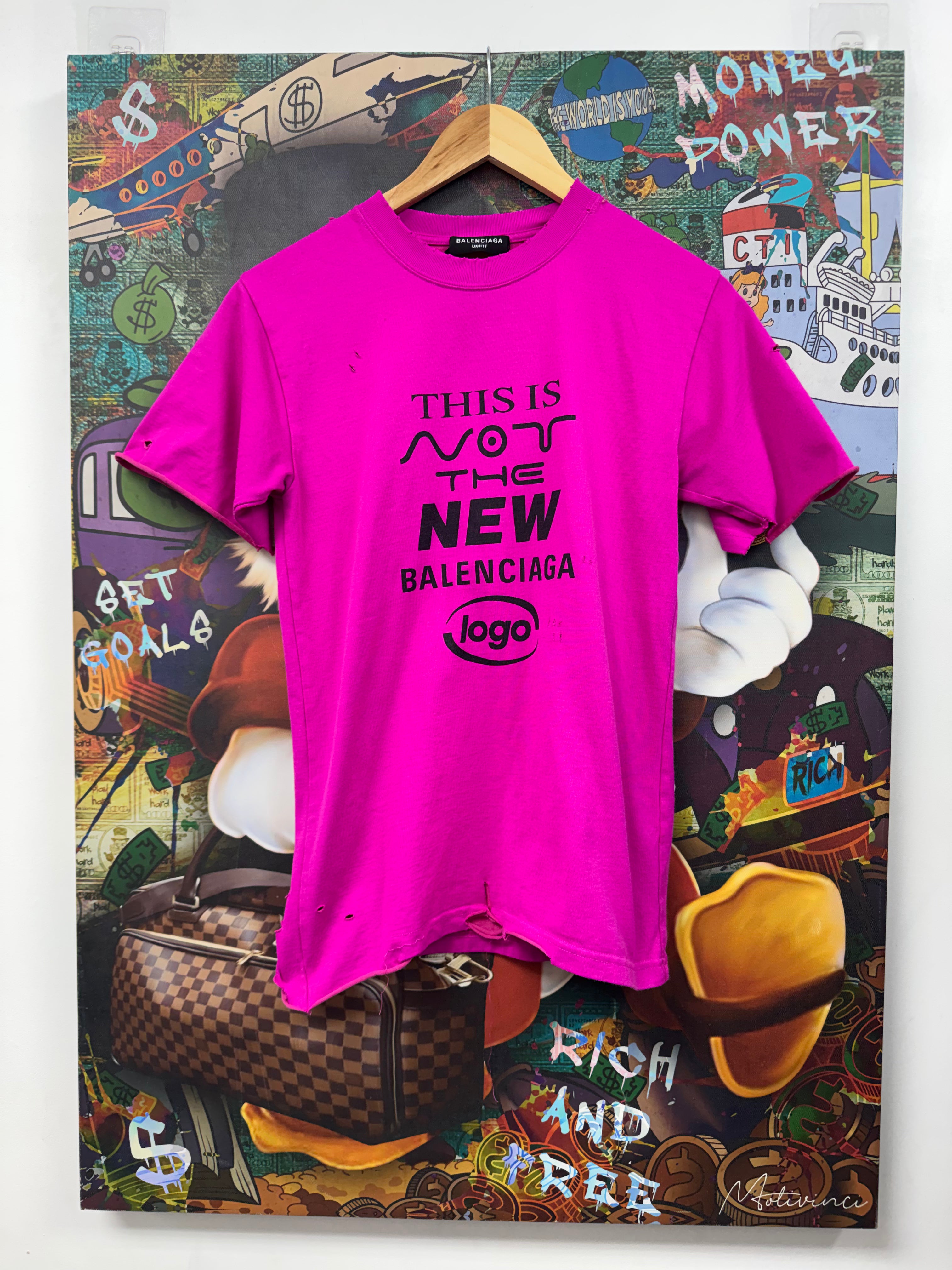 Balenciaga Hot Pink Not The New Tee