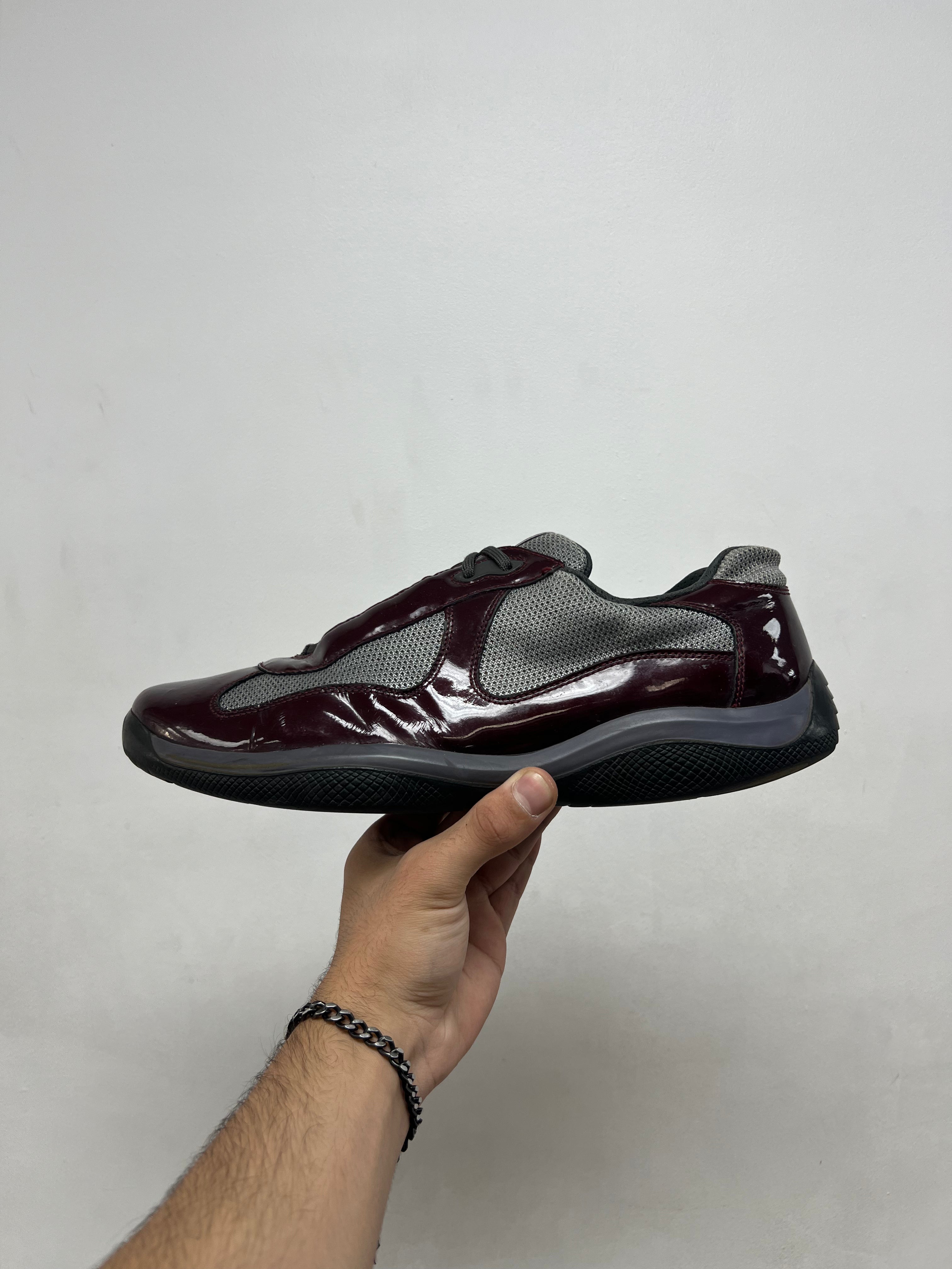 Prada Burgundy Vintage Cups Sneakers