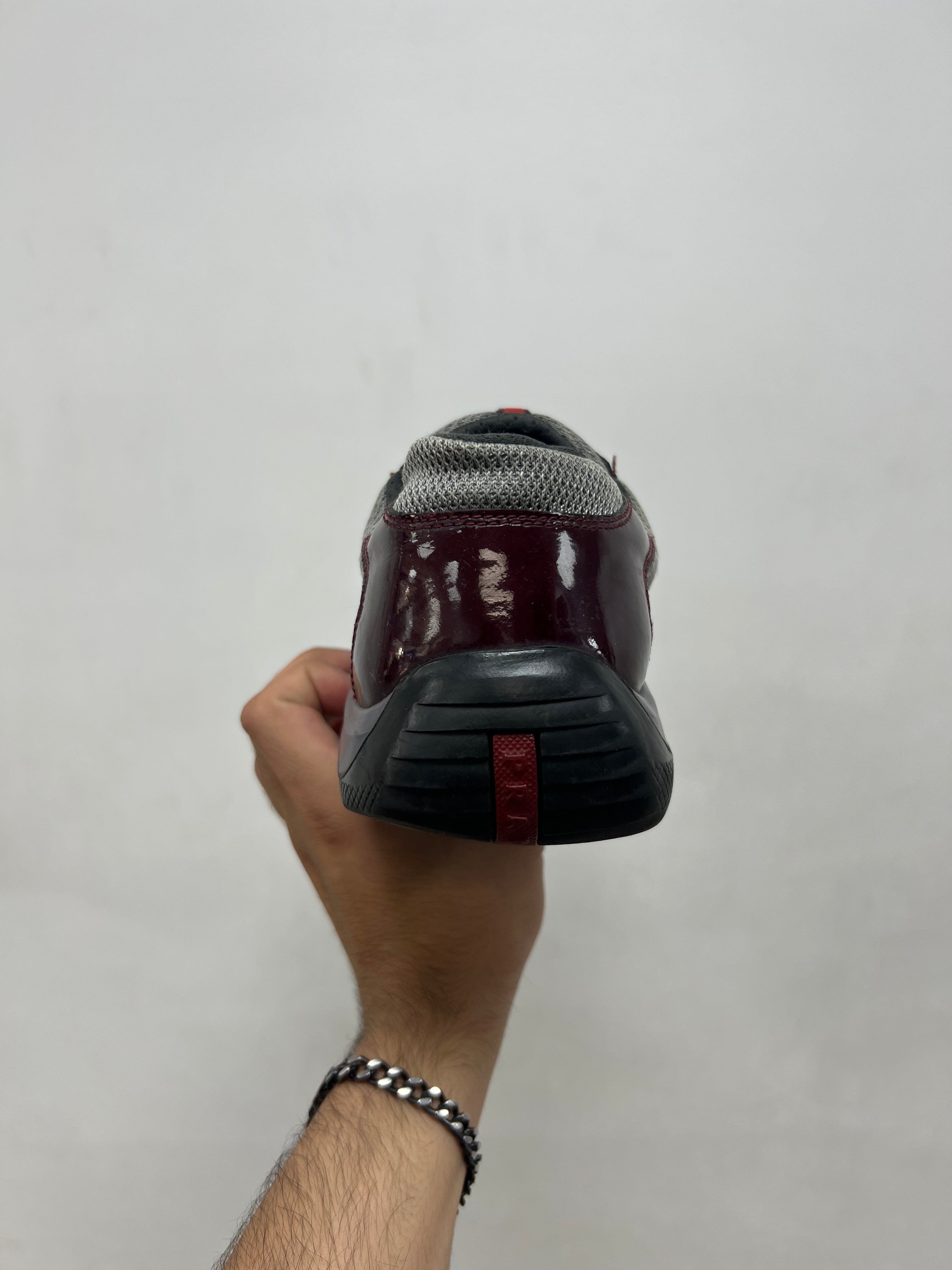 Prada Burgundy Vintage Cups Sneakers