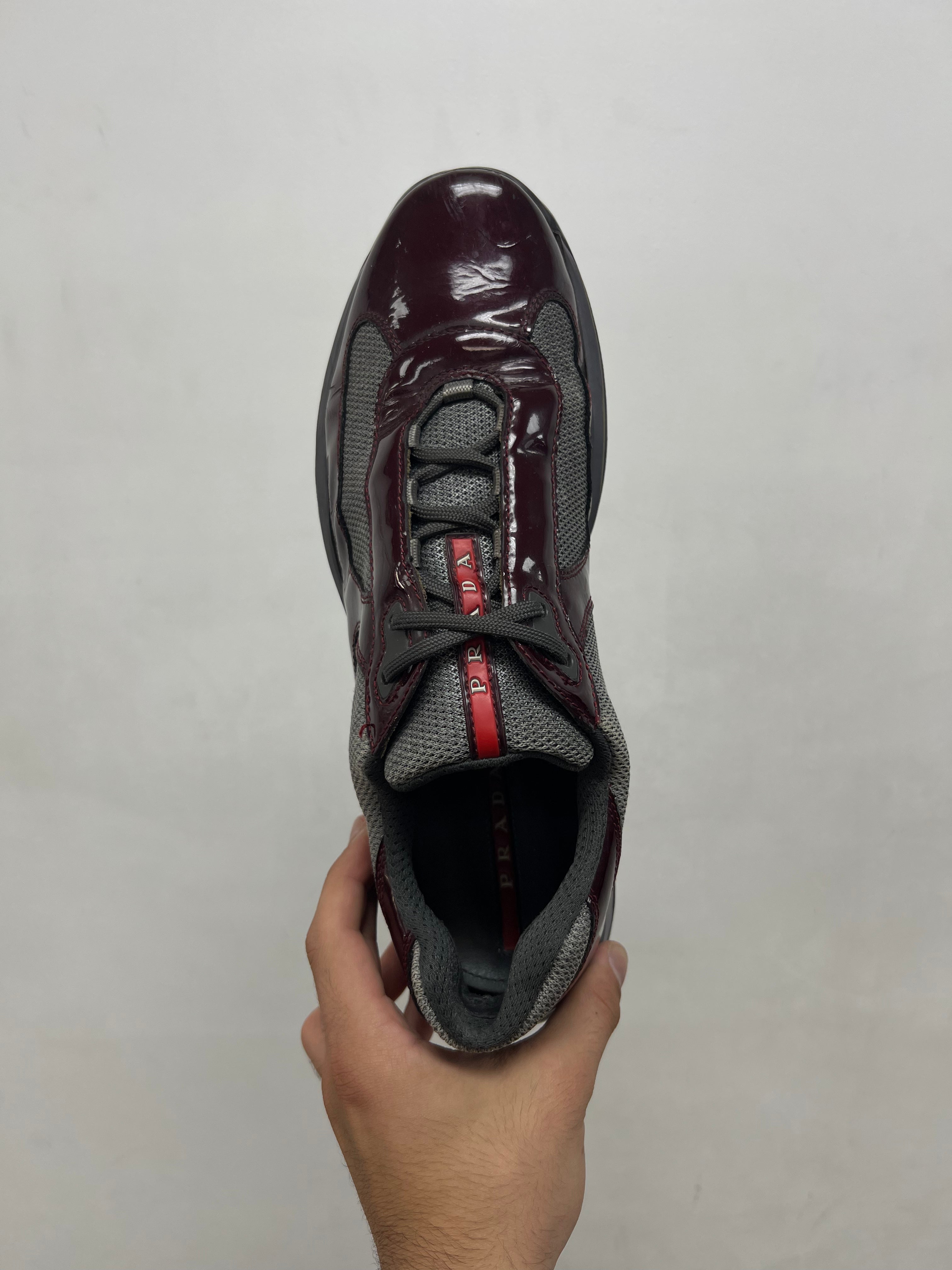 Prada Burgundy Vintage Cups Sneakers